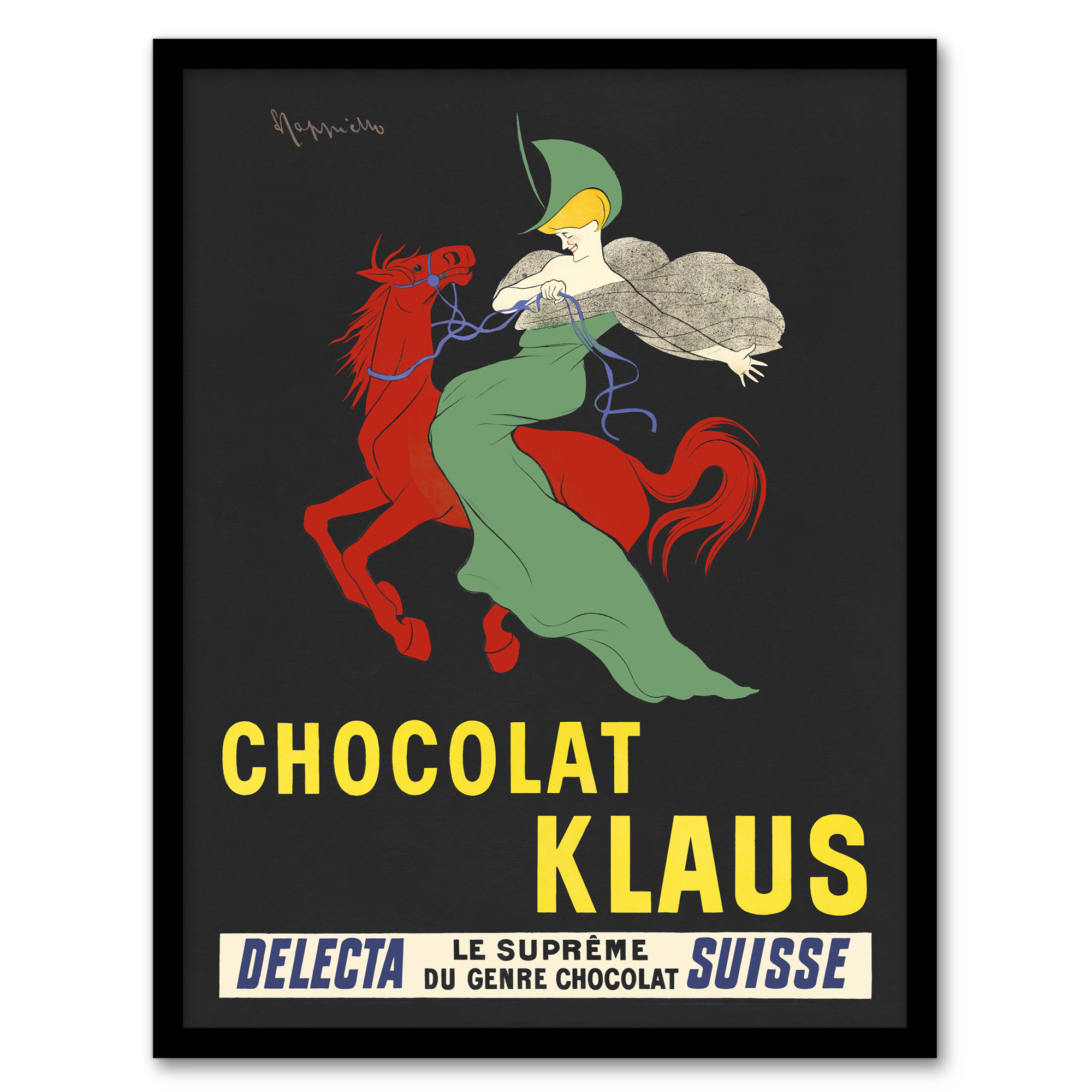 Leonetto Cappiello Framed Wall Art Klaus Chocolate Vintage Advert Home Décor
