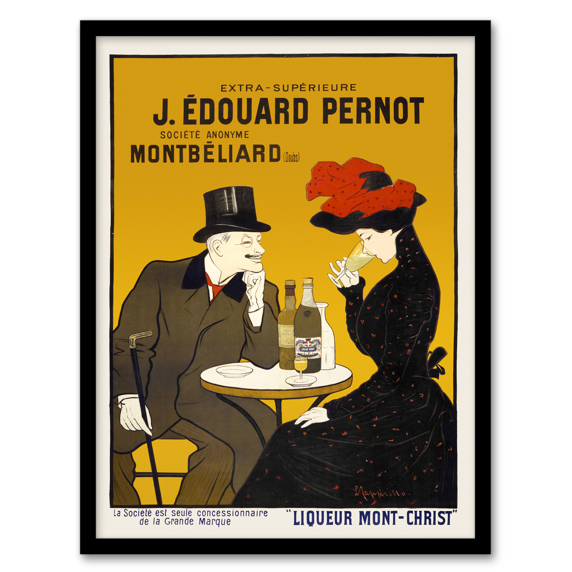 Leonetto Cappiello Framed Wall Art Liqueur Mont Christ Vintage Advert Home Décor