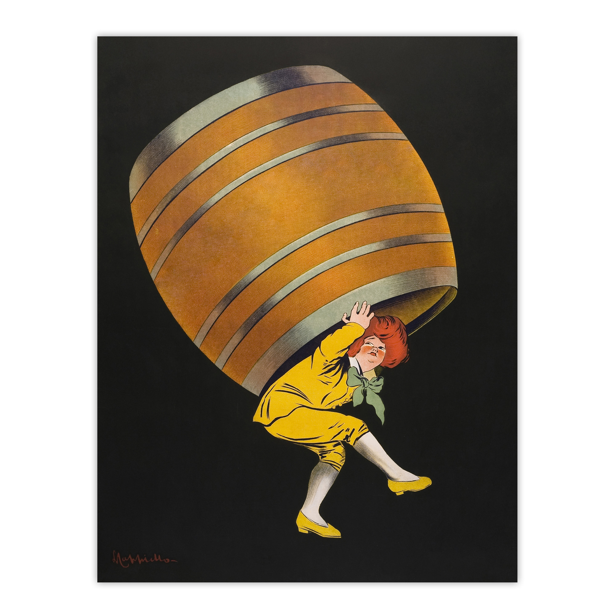 Cognac Pellisson Advert Vintage Framed Wall Art Print Cappiello