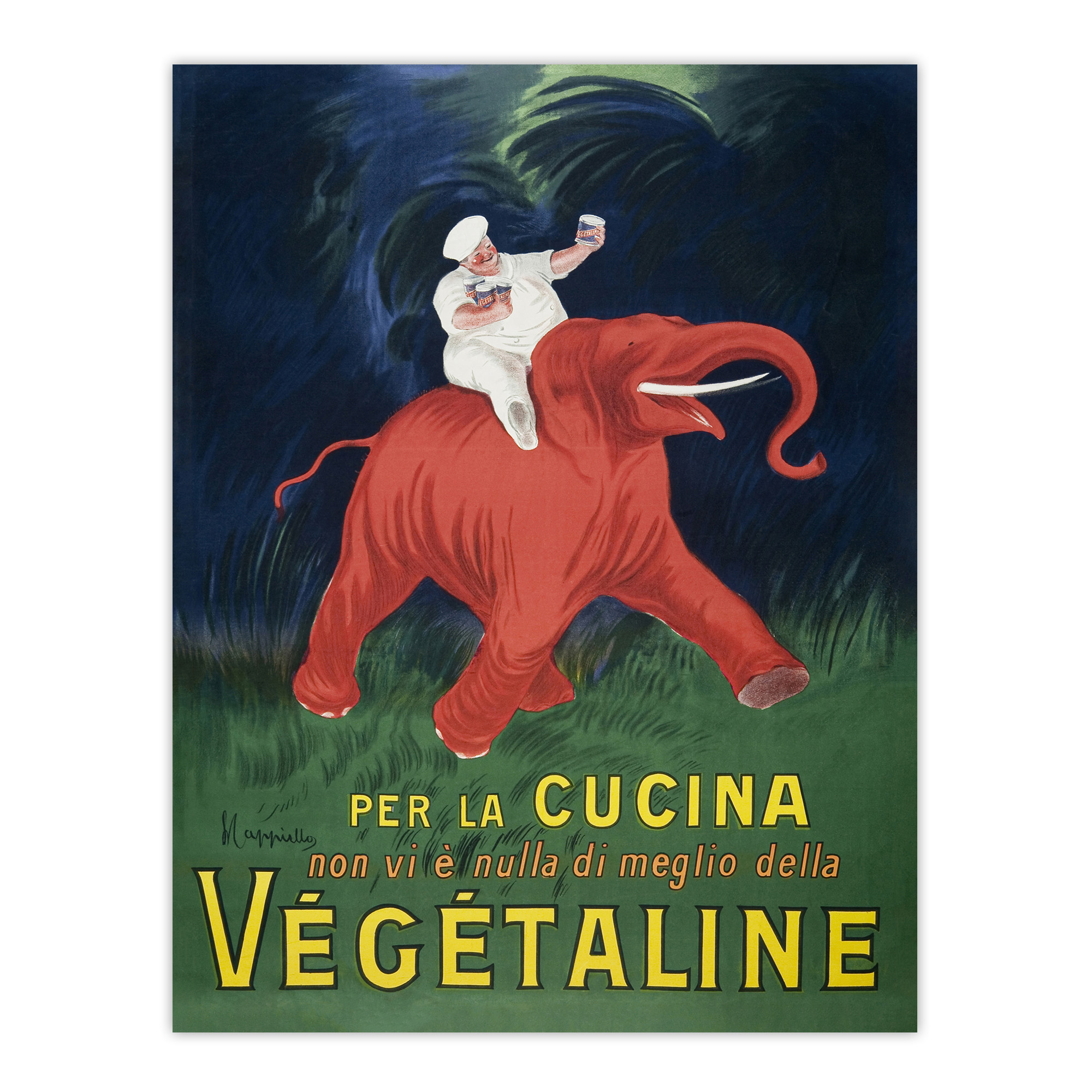 Vegetaline Vintage Italian Ad Vintage Framed Wall Art Print Cappiello