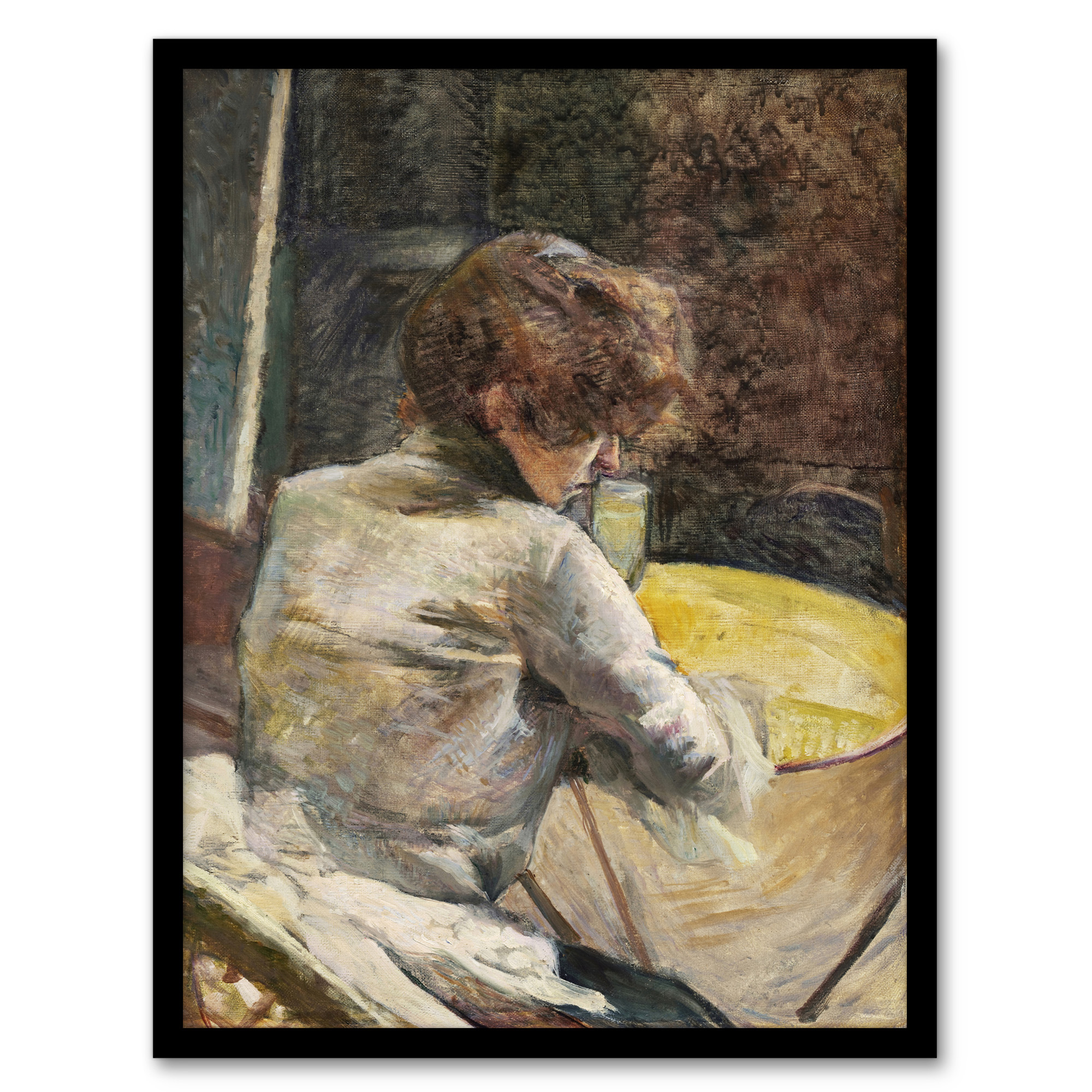 Waiting at the Studio Vintage Framed Wall Art Print Toulouse Lautrec