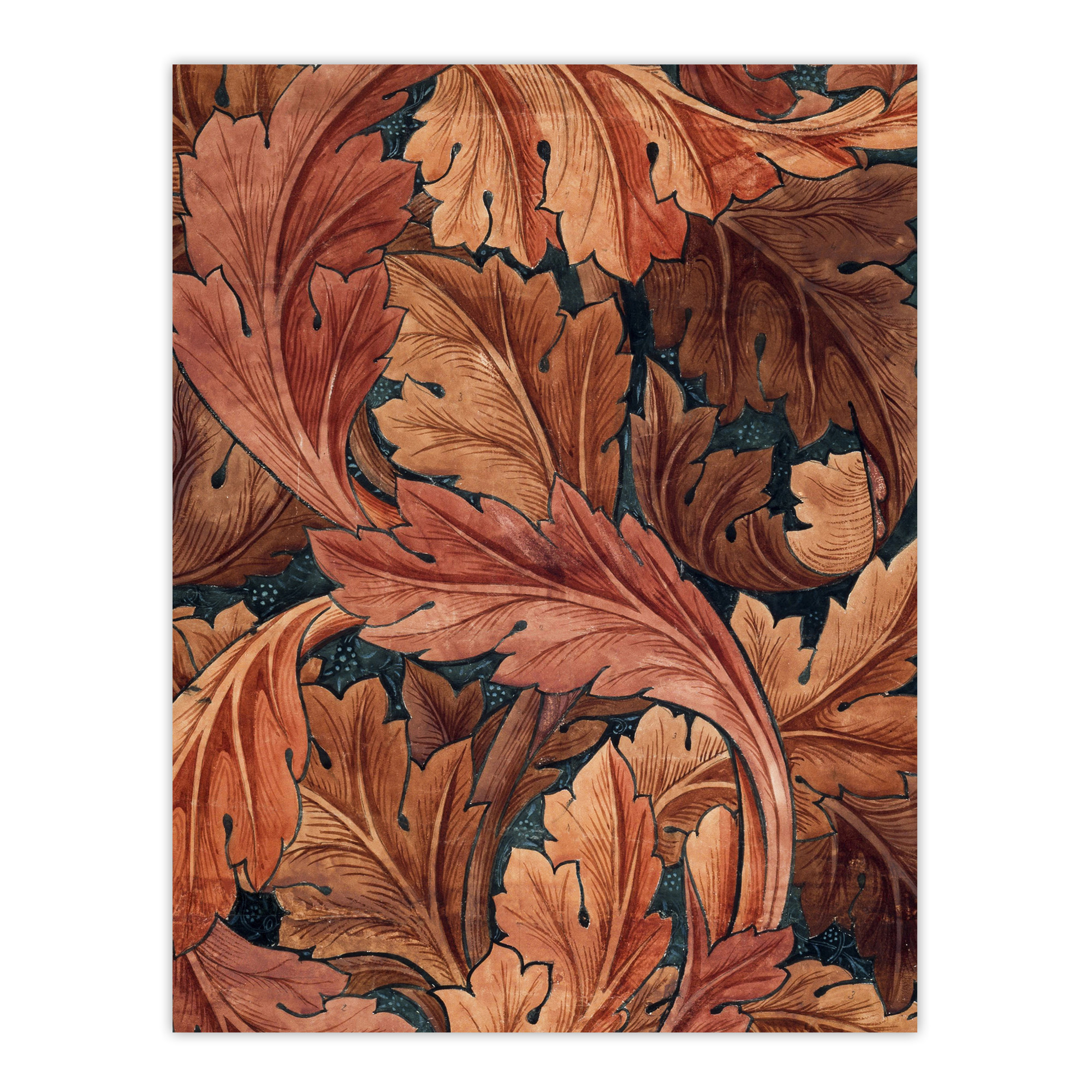 Acanthus Leaves Pattern Vintage Framed Wall Art Print William Morris