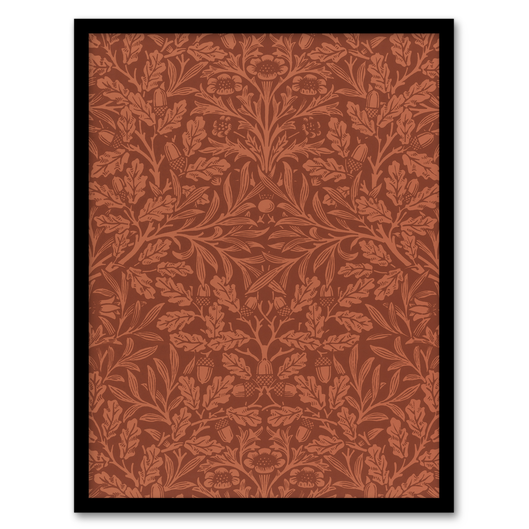 William Morris Framed Wall Art Print Acorns and Oak Leaves Pattern Home Décor