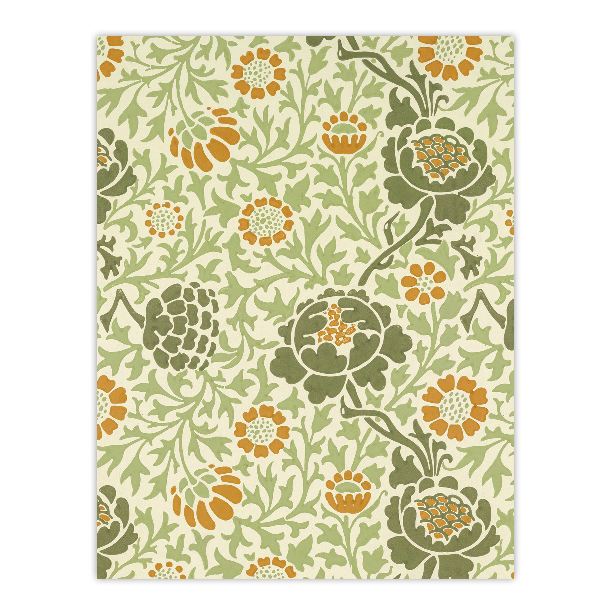 Grafton 1883 Floral Motif Vintage Framed Wall Art Print William Morris