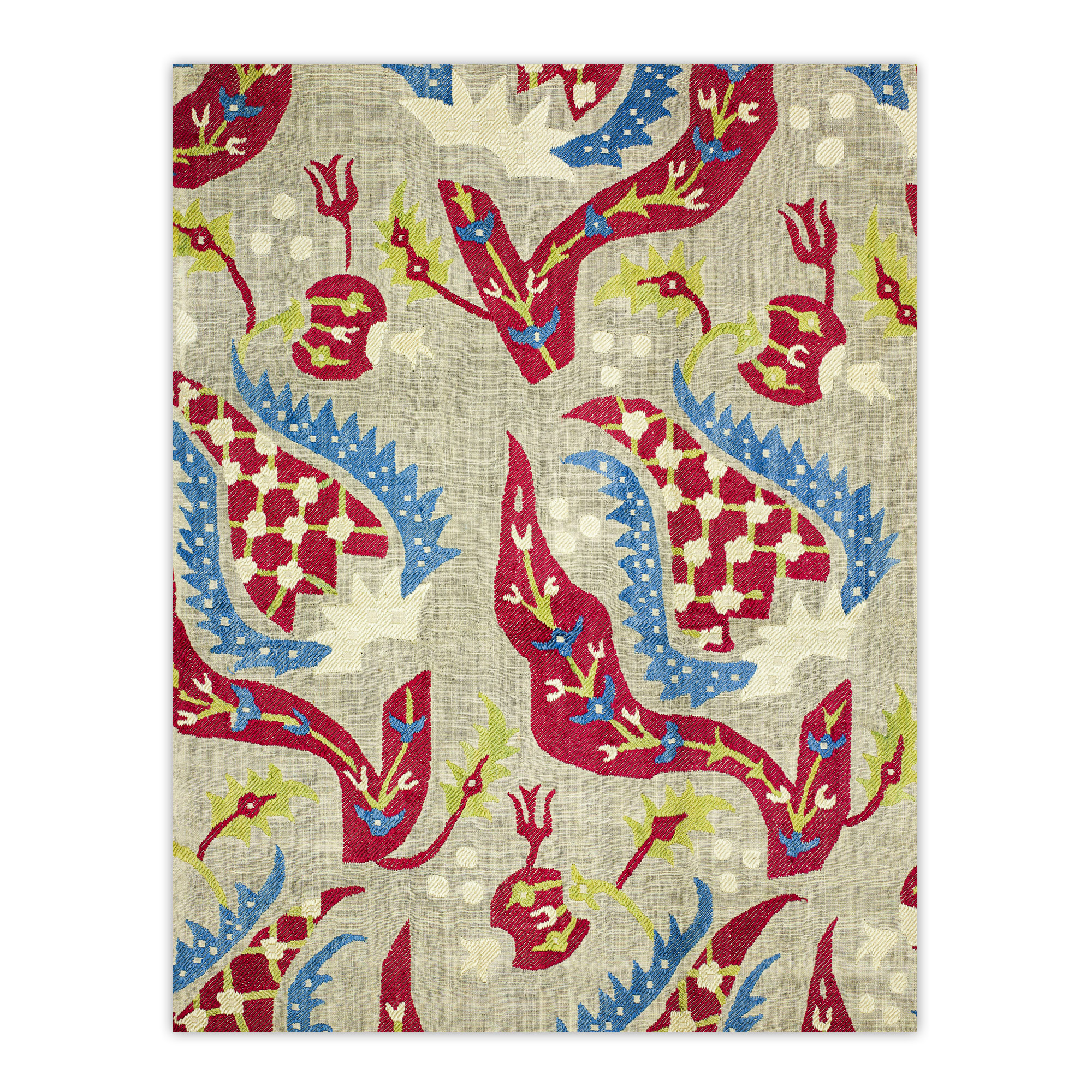 Turkish Bed Cover Floral Pattern Morris Vintage Wall Art Print Poster