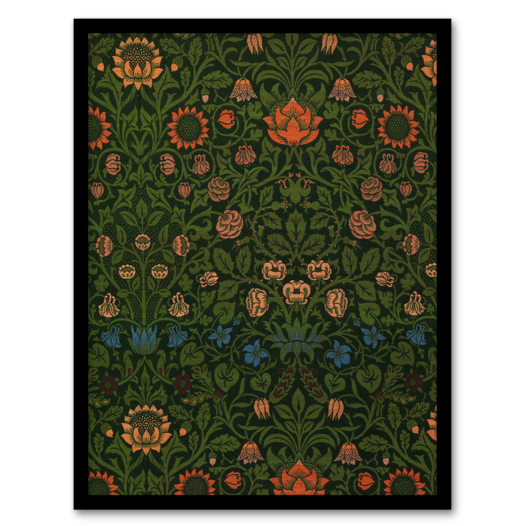 William Morris Framed Wall Art Violet and Columbine Floral Pattern Home Décor