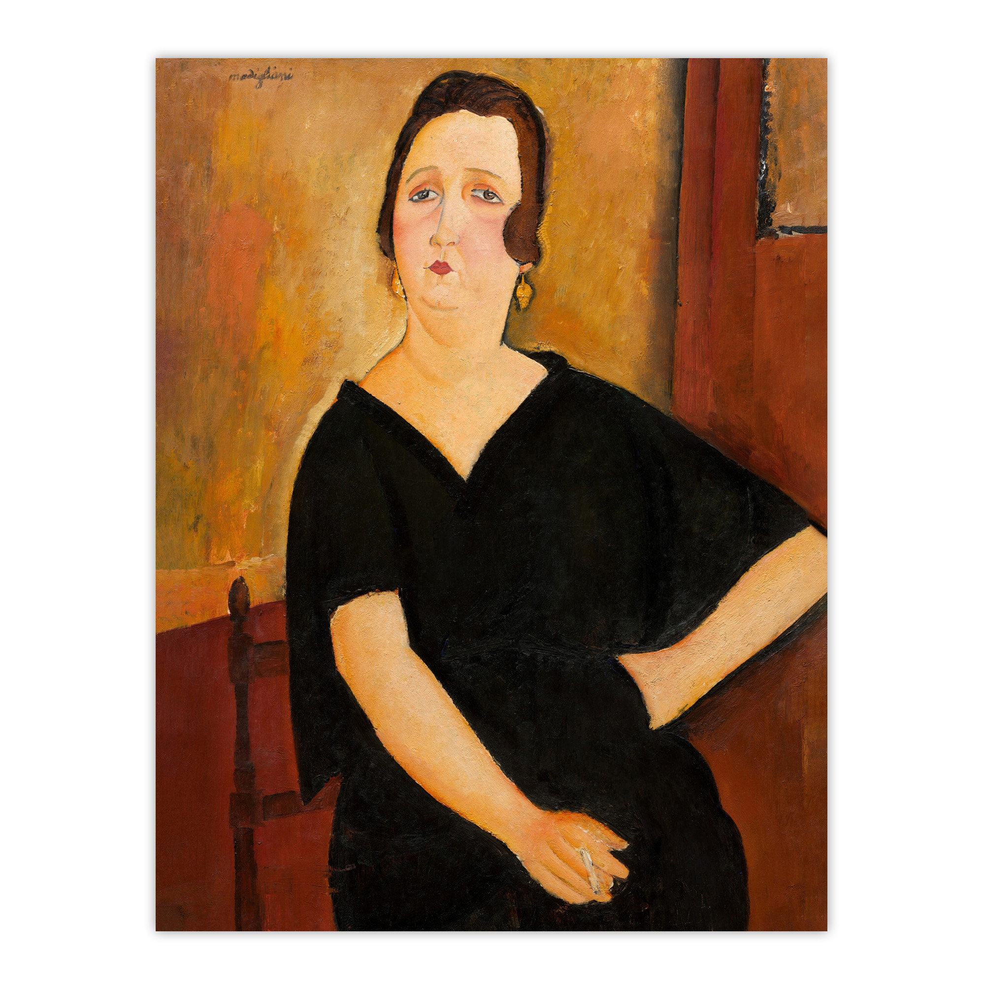 Madame Amedee Portrait Modigliani Vintage Wall Art Print Poster