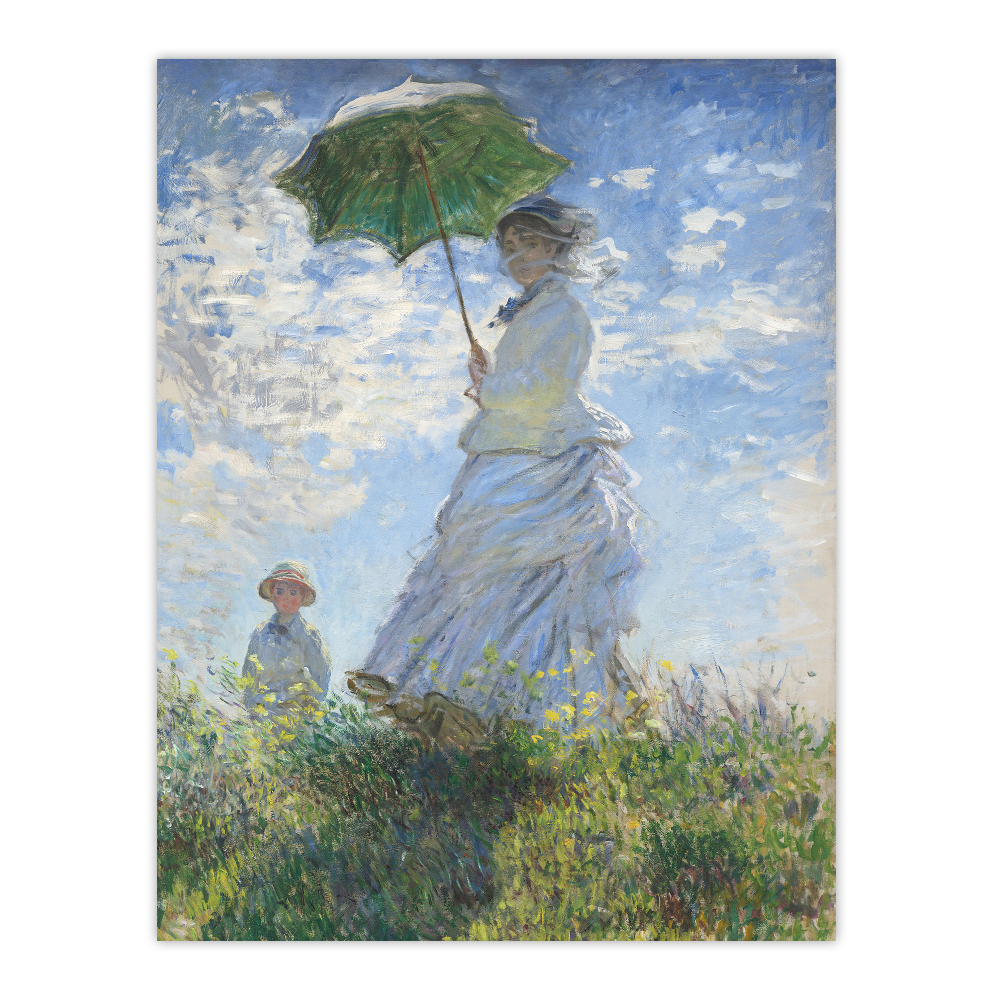 Madame Monet and Her Son Claude Monet Vintage Wall Art Print Poster