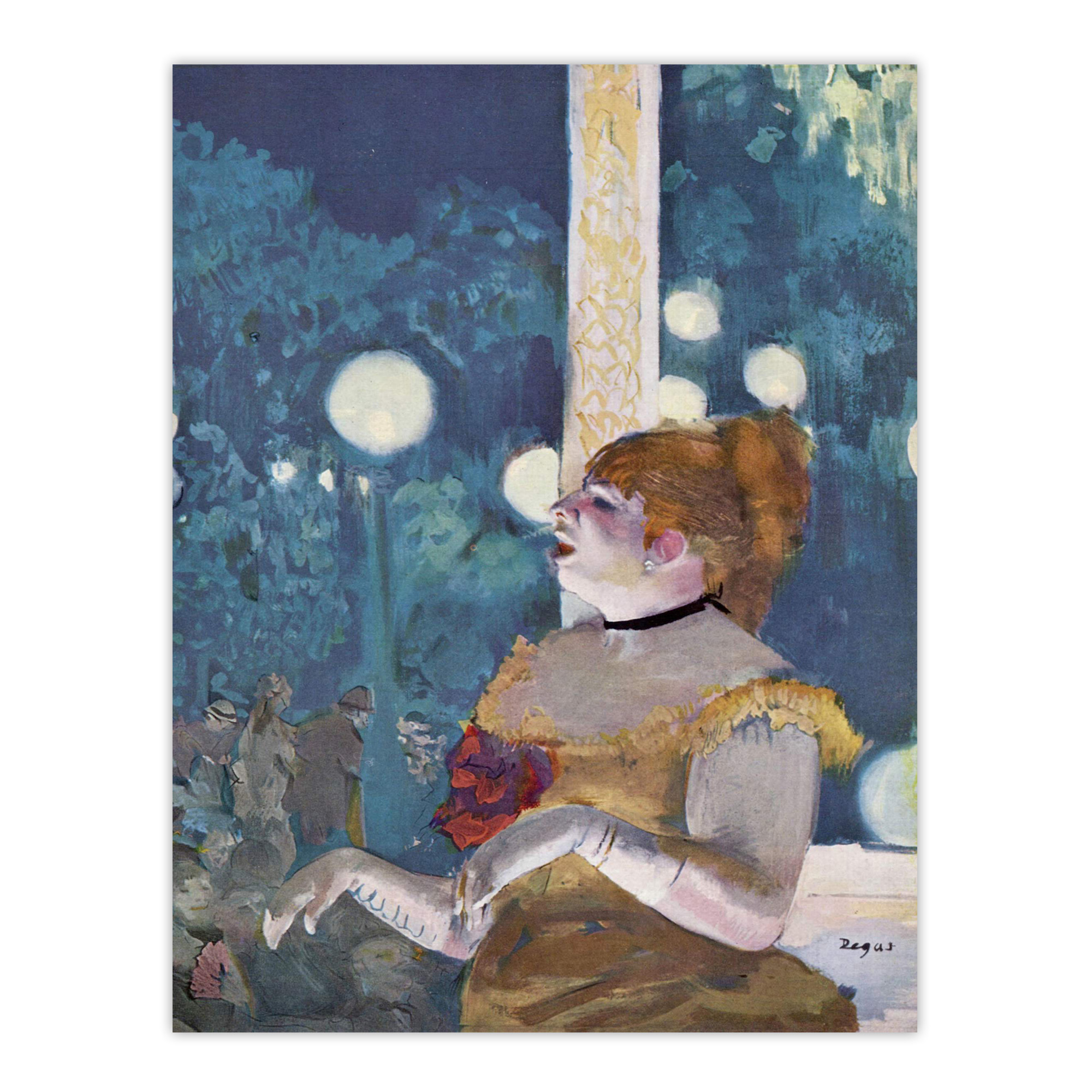 Cafe Concert Song of the Dog Edgar Degas Vintage Wall Art Print Poster
