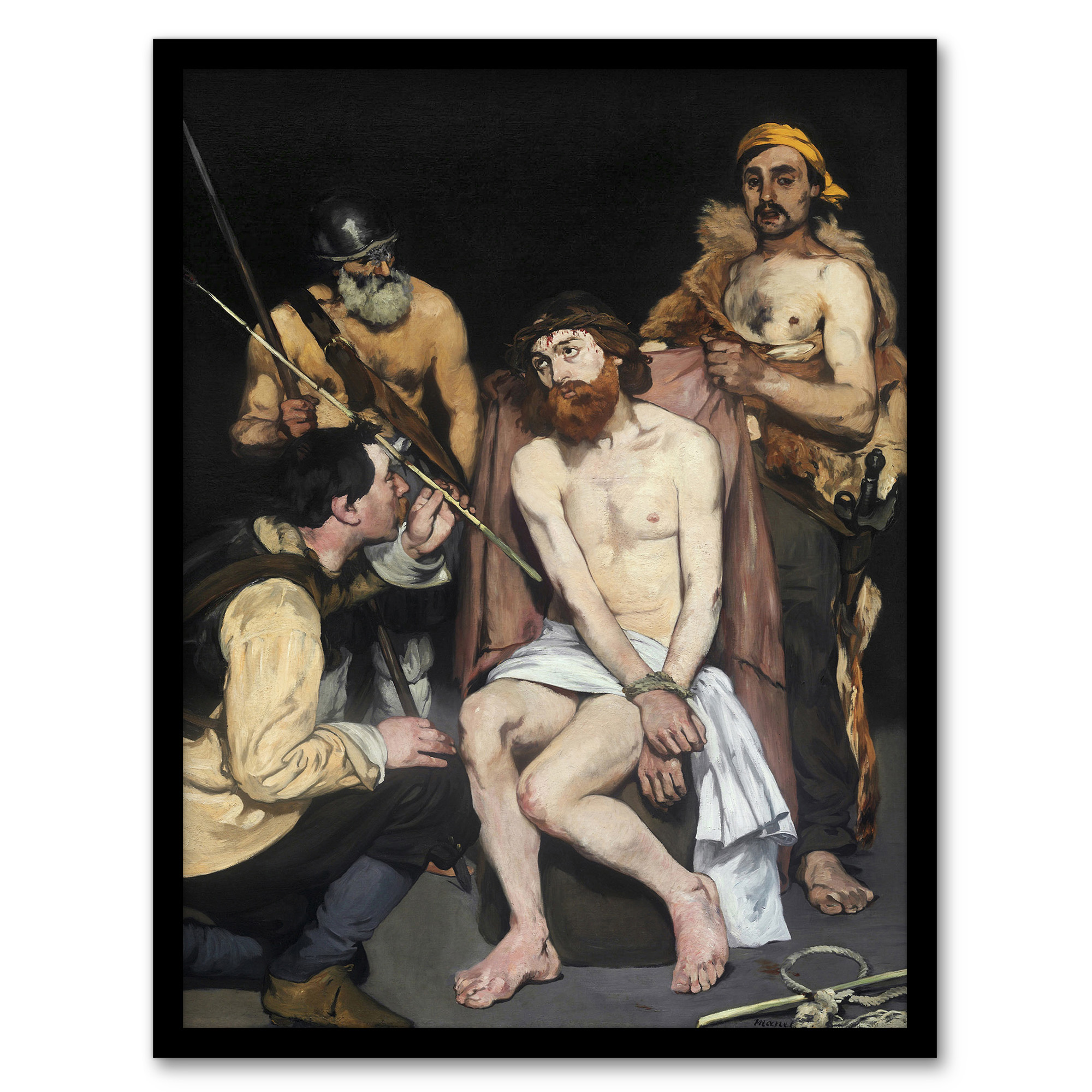 Jesus Mocked by the Soldiers Manet Vintage Wall Art Print Poster