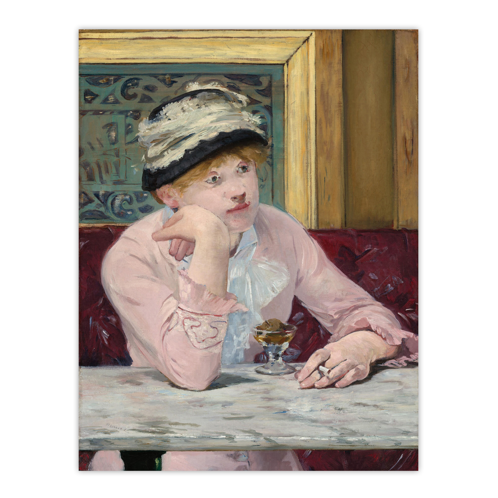 Plum Brandy Woman Portrait Manet Vintage Wall Art Print Poster