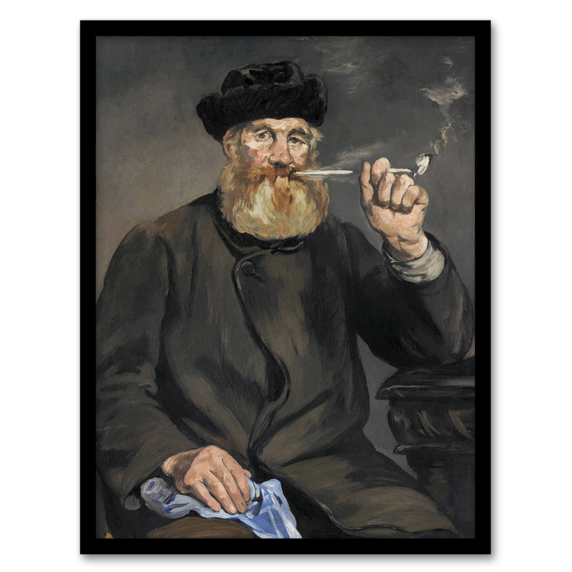 Edouard Manet Framed Wall Art Print The Pipe Smoker Portrait Home Décor A3/A4