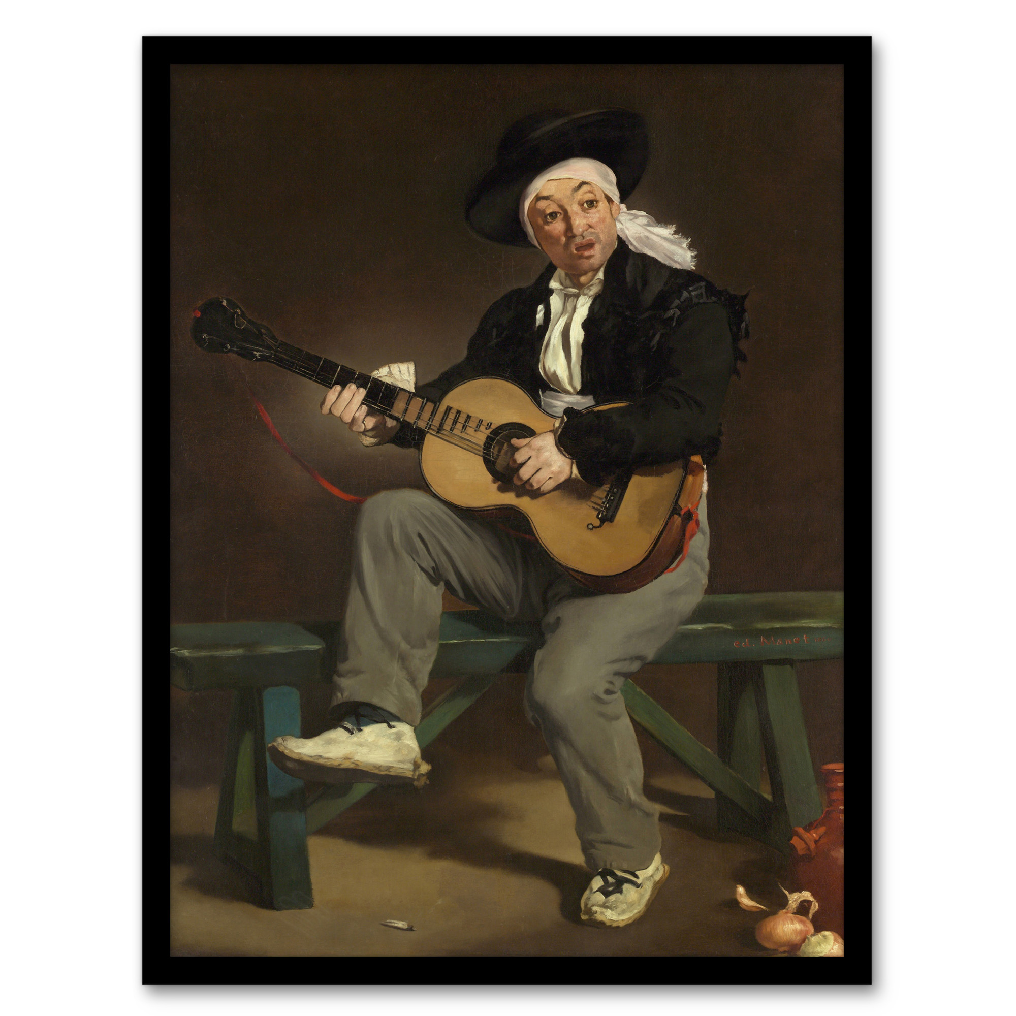 The Spanish Singer Portrait Manet Vintage Wall Art Print Poster