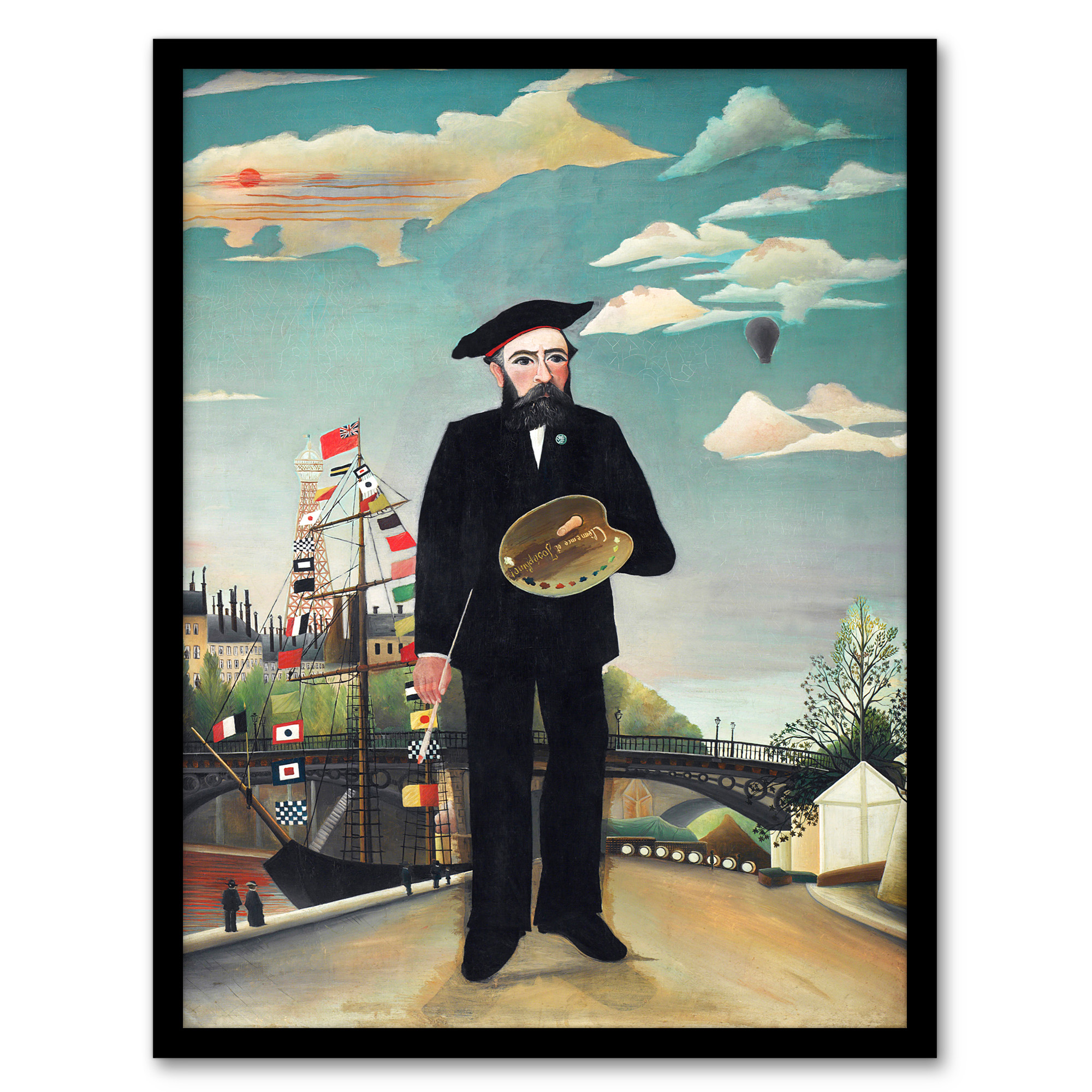 Myself Portrait Landscape Rousseau Vintage Wall Art Print Poster
