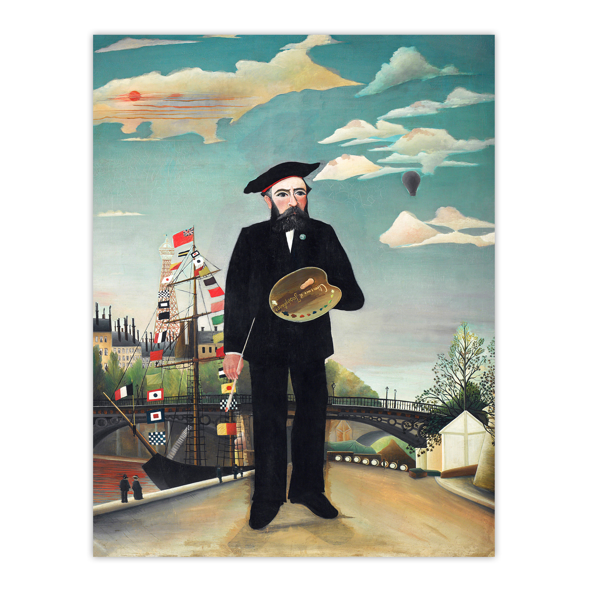 Myself Portrait Landscape Rousseau Vintage Wall Art Print Poster