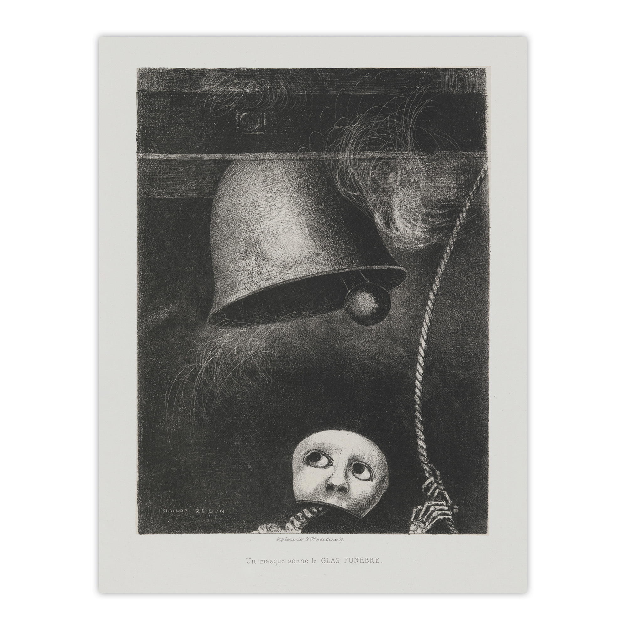 A Mask Tolls The Funeral Knell Redon Vintage Wall Art Print Poster