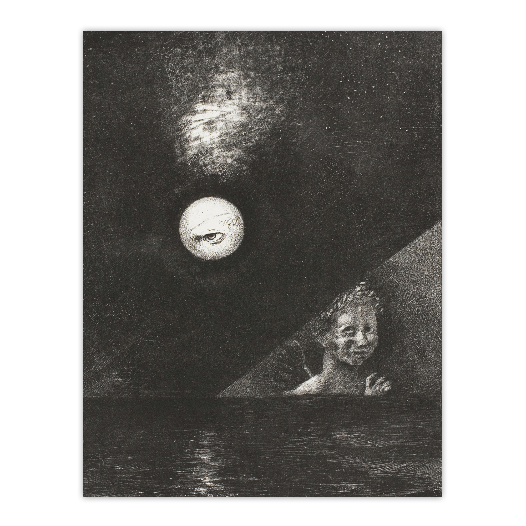 Angel of Certitude and Questioning Eye Redon Wall Art Print Poster