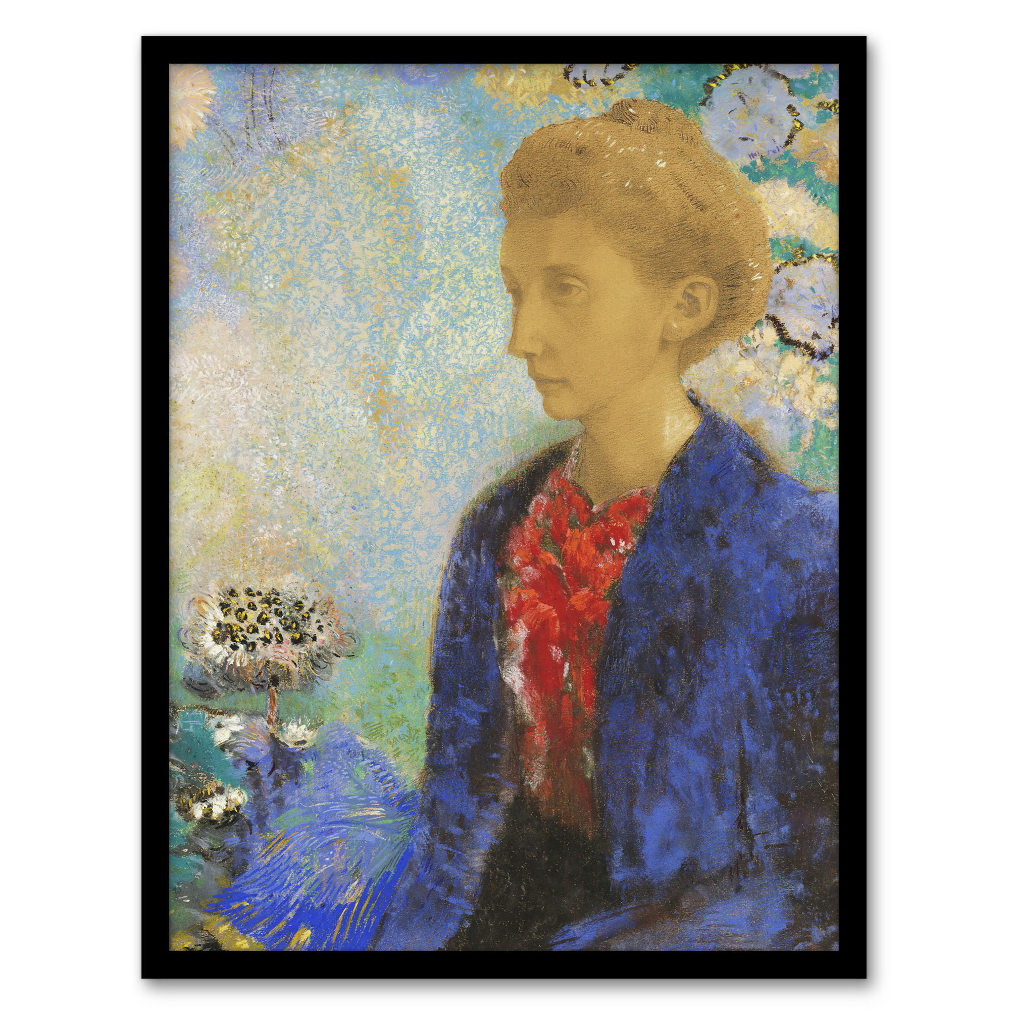 Odilon Redon Framed Wall Art Print Baroness of Domecy Portrait Home Décor A3/A4