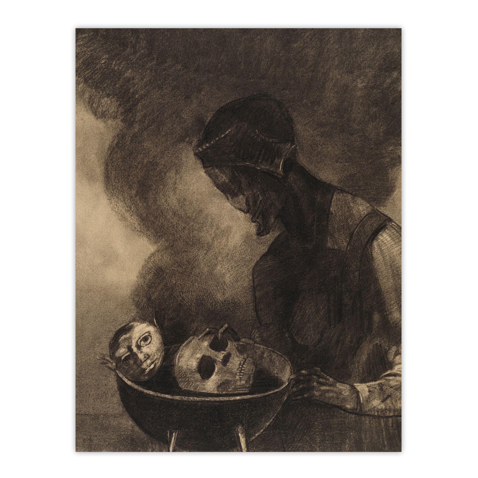Cauldron of the Sorceress Redon Vintage Wall Art Print Poster