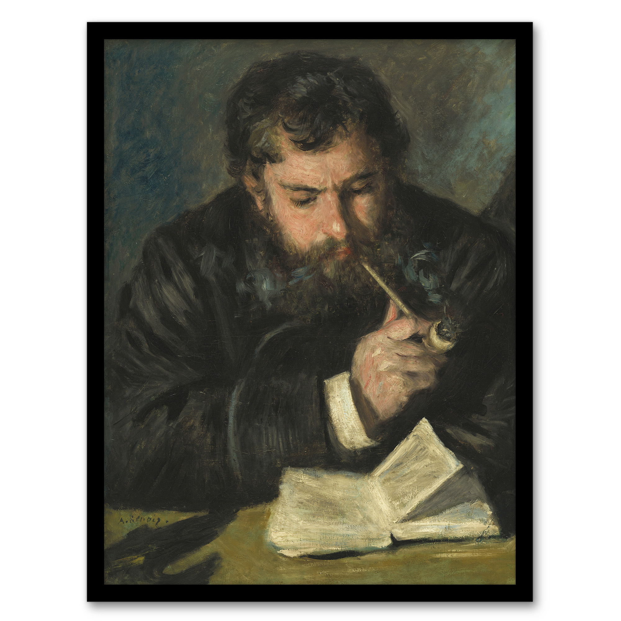 Pierre Auguste Renoir Framed Wall Art Print Claude Monet Portrait Home Décor