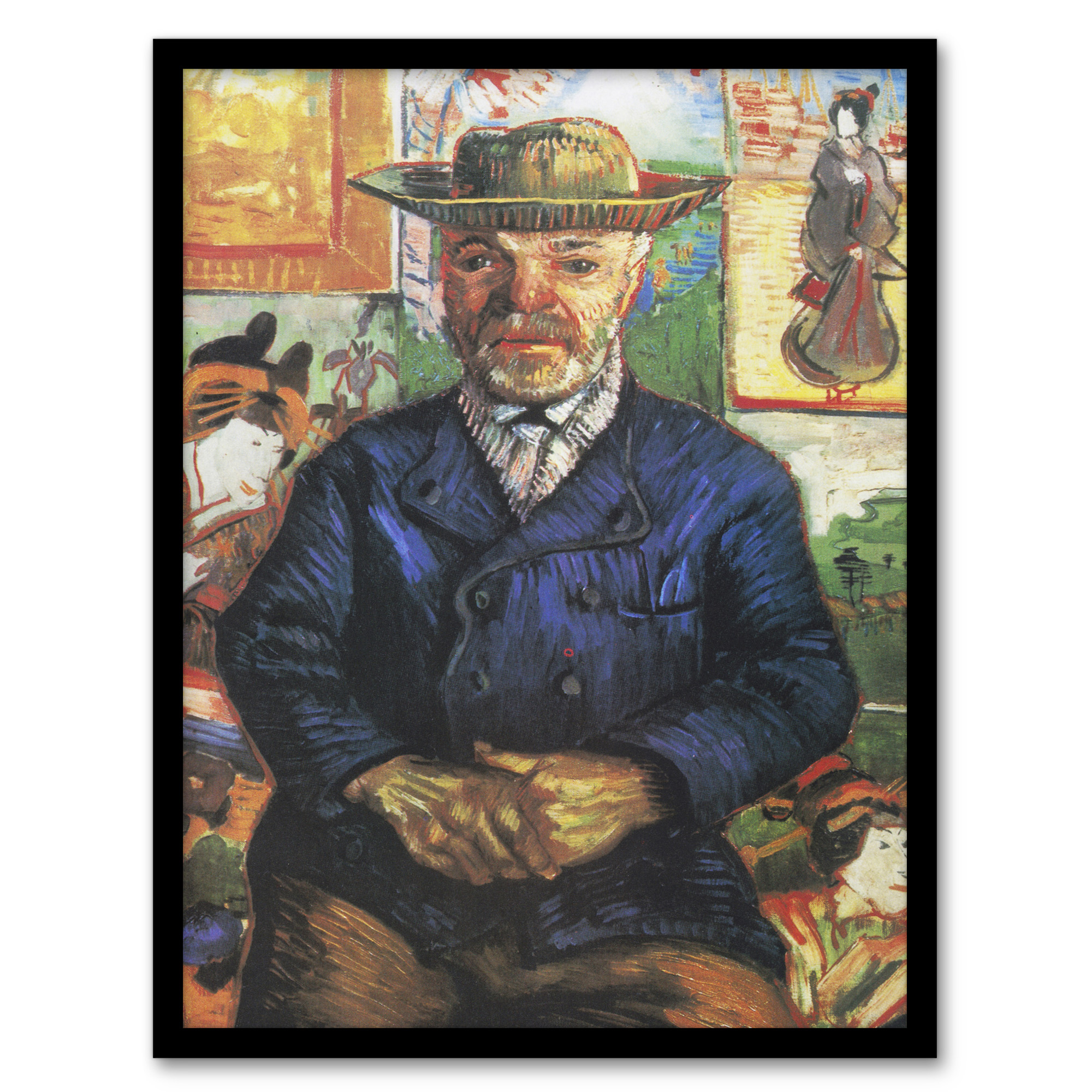 Vincent van Gogh Framed Wall Art Print Portrait of Pere Tanguy Home Décor A3/A4