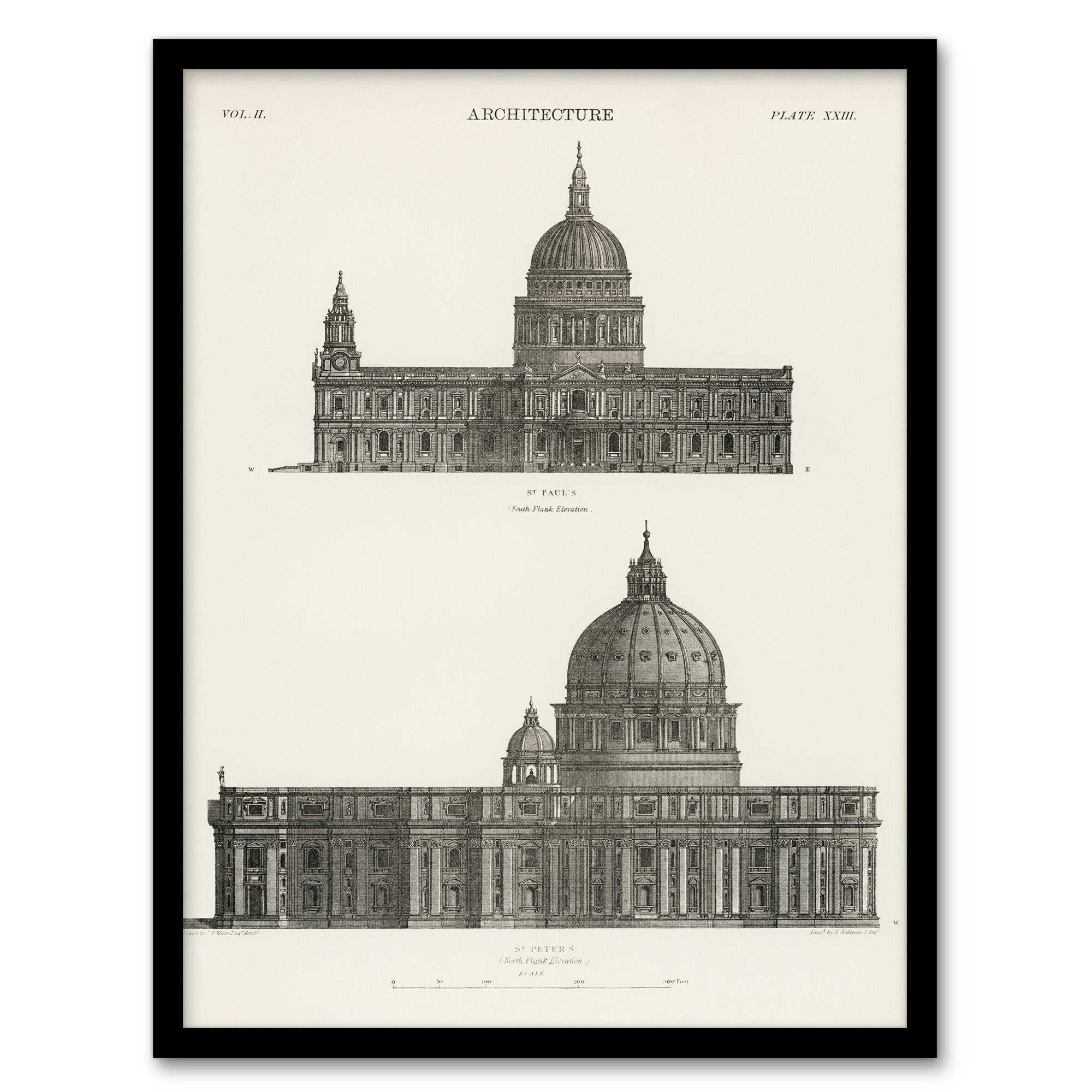 Vintage Encyclopaedia Britannica Framed Wall Art St Paul St Peters Home Décor