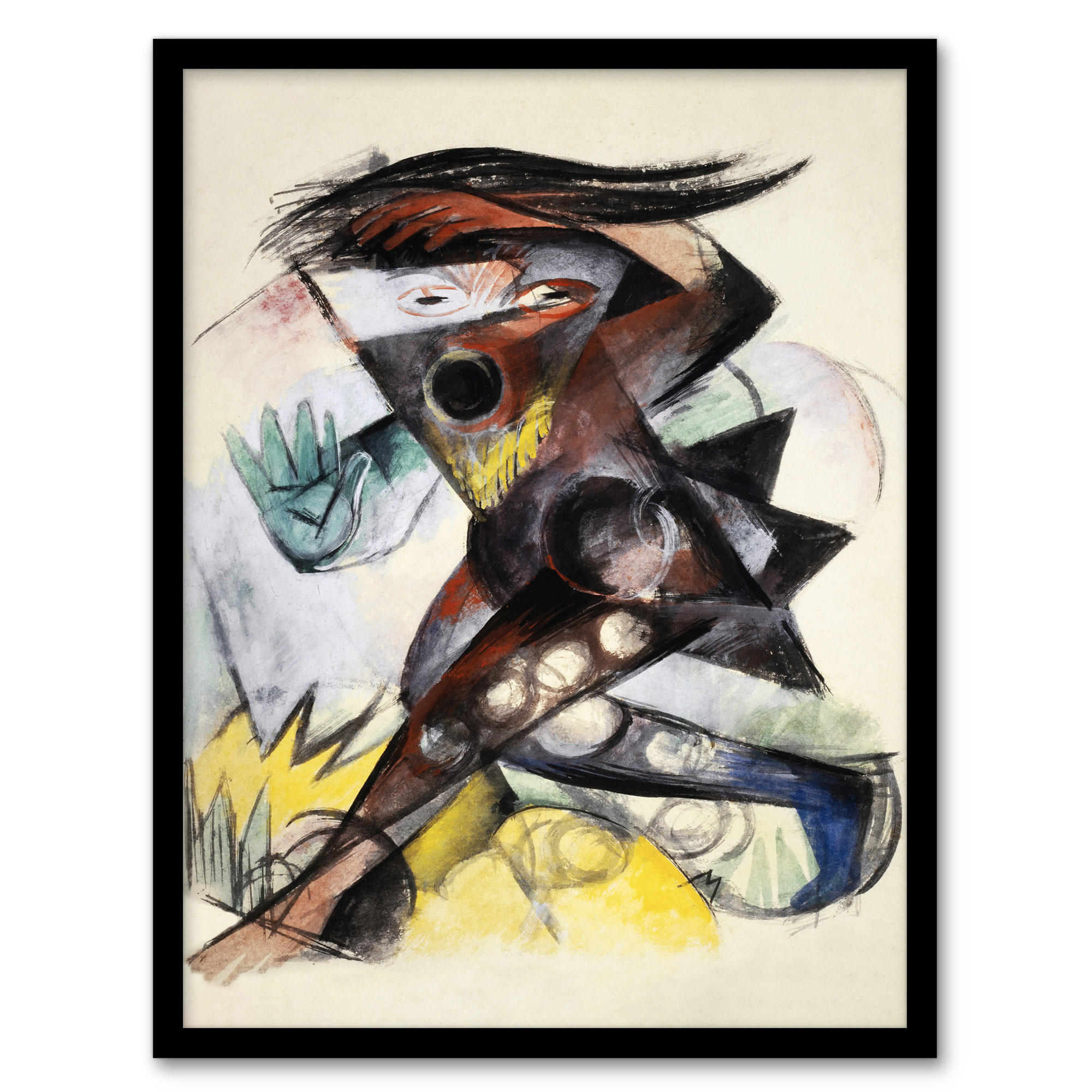 Franz Marc gerahmter Wandbilddruck Caliban Figur für The Tempest Wohndeko - Bild 2 von 9