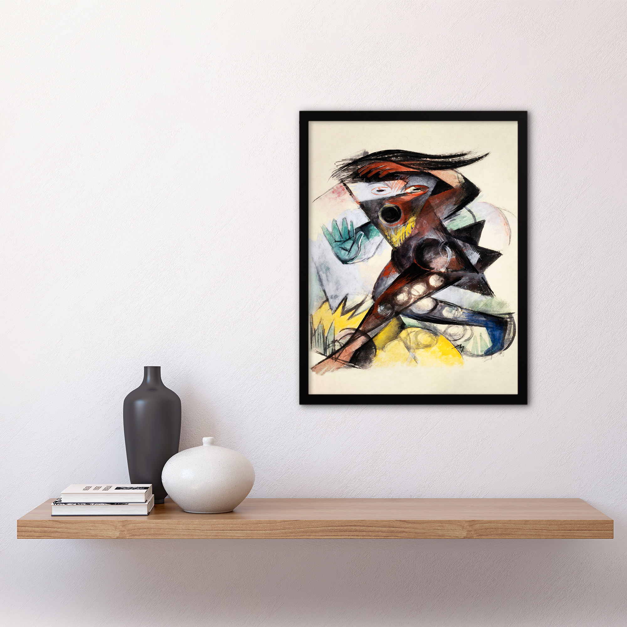 Franz Marc gerahmter Wandbilddruck Caliban Figur für The Tempest Wohndeko - Bild 3 von 9