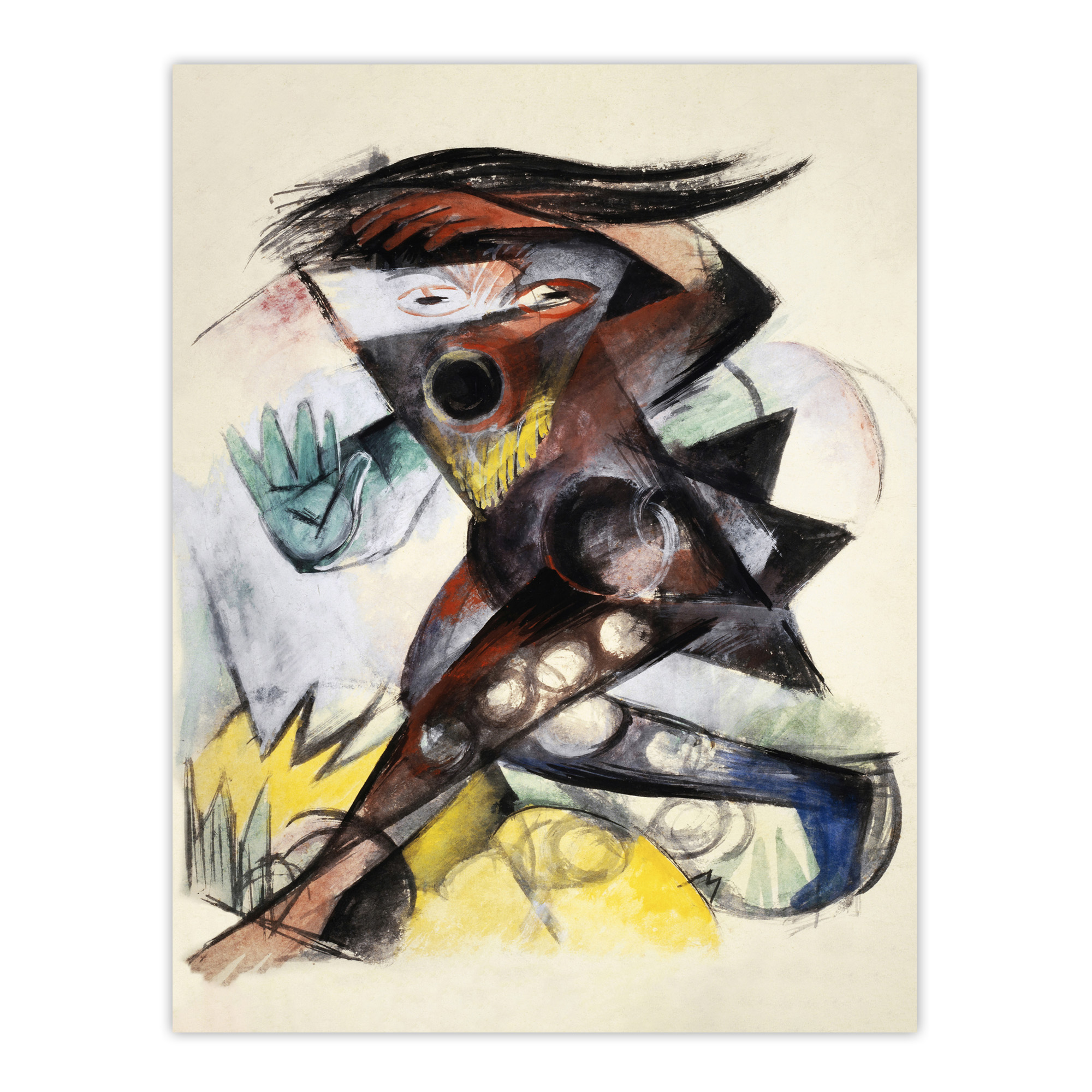 Franz Marc gerahmter Wandbilddruck Caliban Figur für The Tempest Wohndeko - Bild 4 von 9