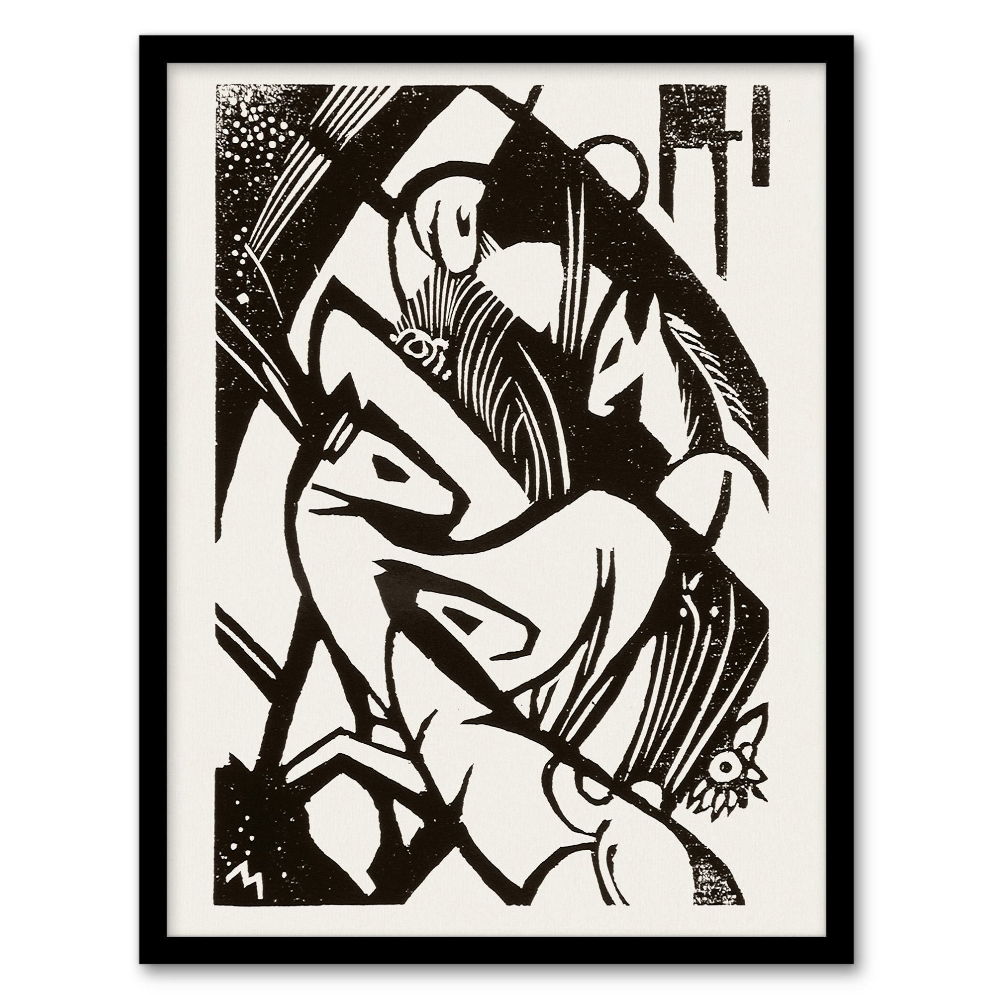 Franz Marc Framed Wall Art Print Horses 1912 Abstract Painting Home Décor A3/A4