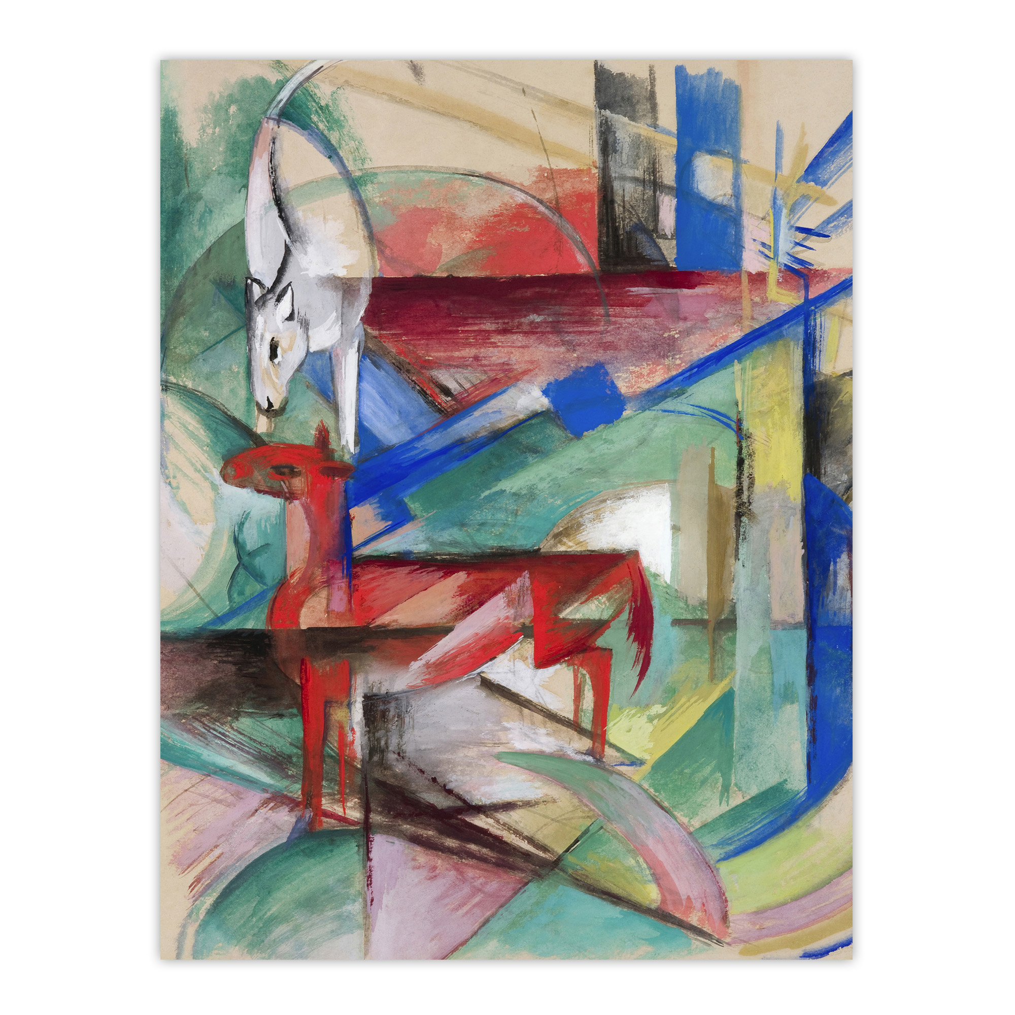 Landscape Animals Abstract Franz Marc Vintage Wall Art Print Poster