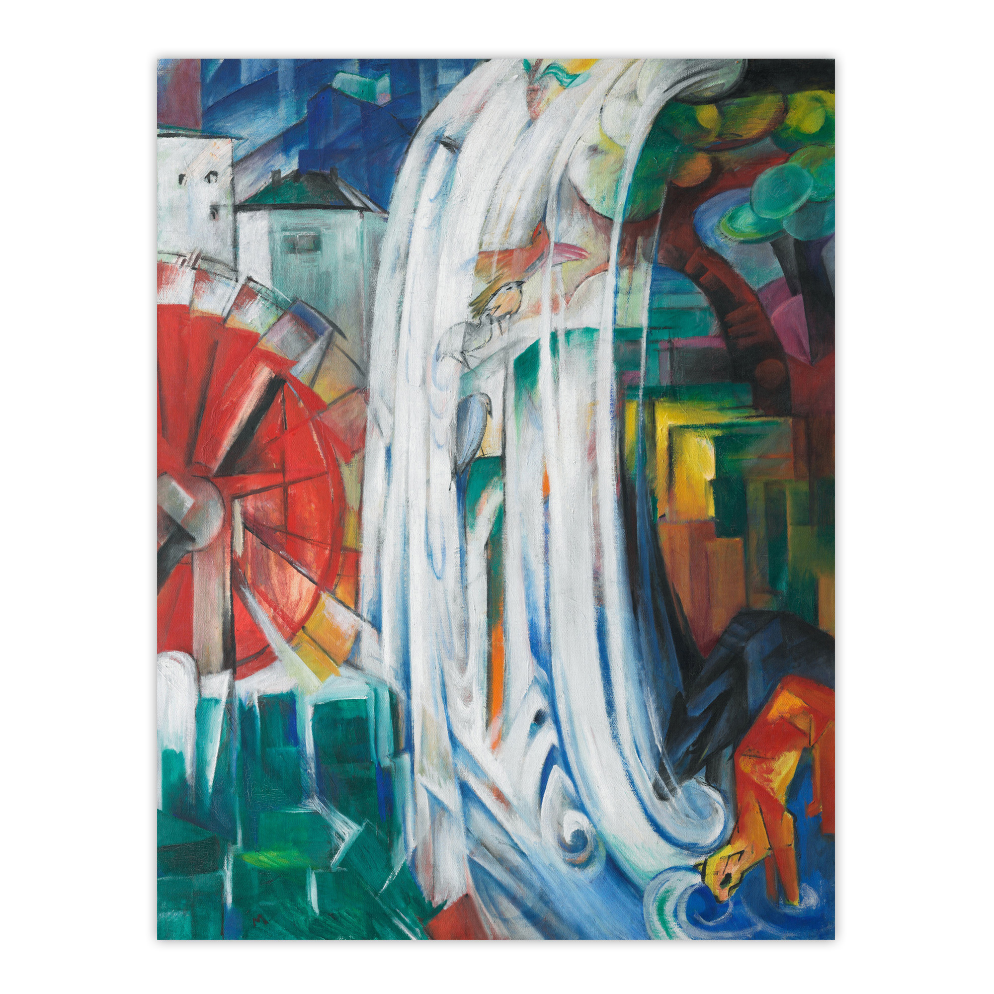 The Bewitched Mill Colourful Franz Marc Vintage Wall Art Print Poster