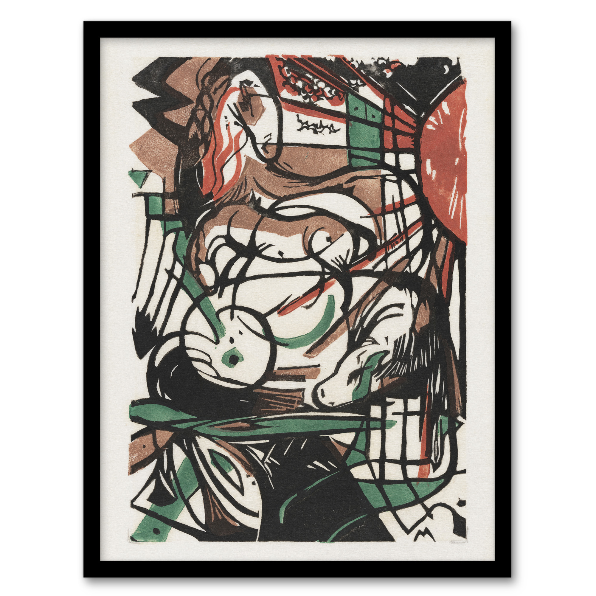 Franz Marc Framed Wall Art The Birth of Horses Abstract Painting Home Décor