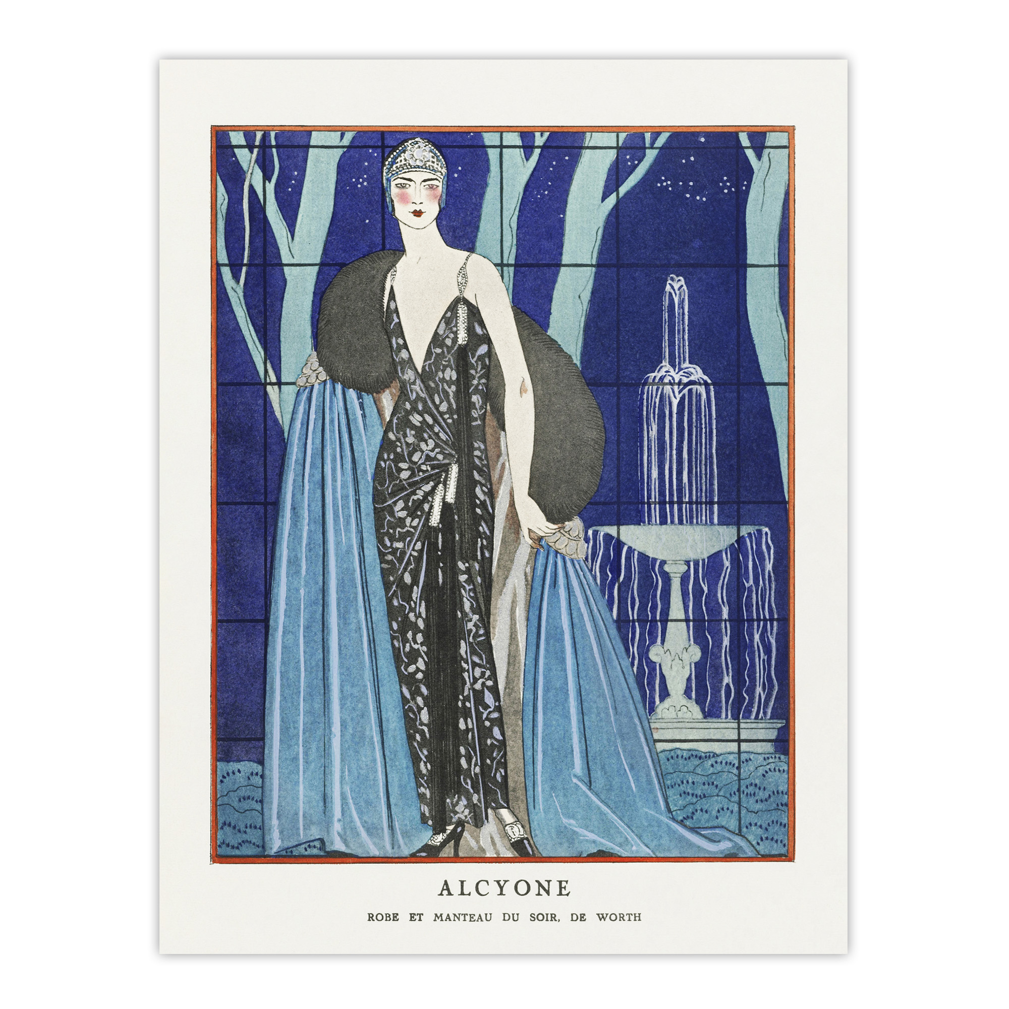 Alcyone Fashion Worth Advert Barbier Vintage Wall Art Print Poster