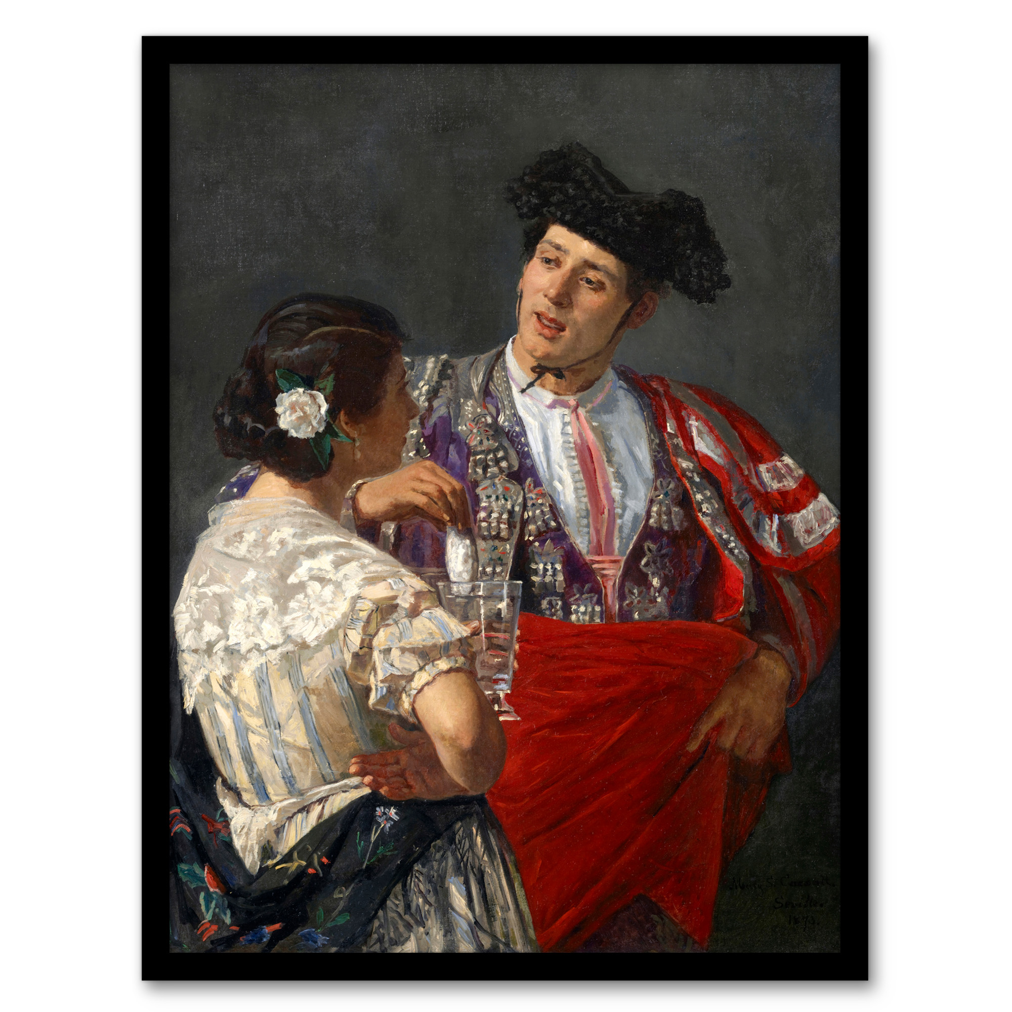 Offering The Panel To A Bullfighter Cassatt Wall Art Print Poster