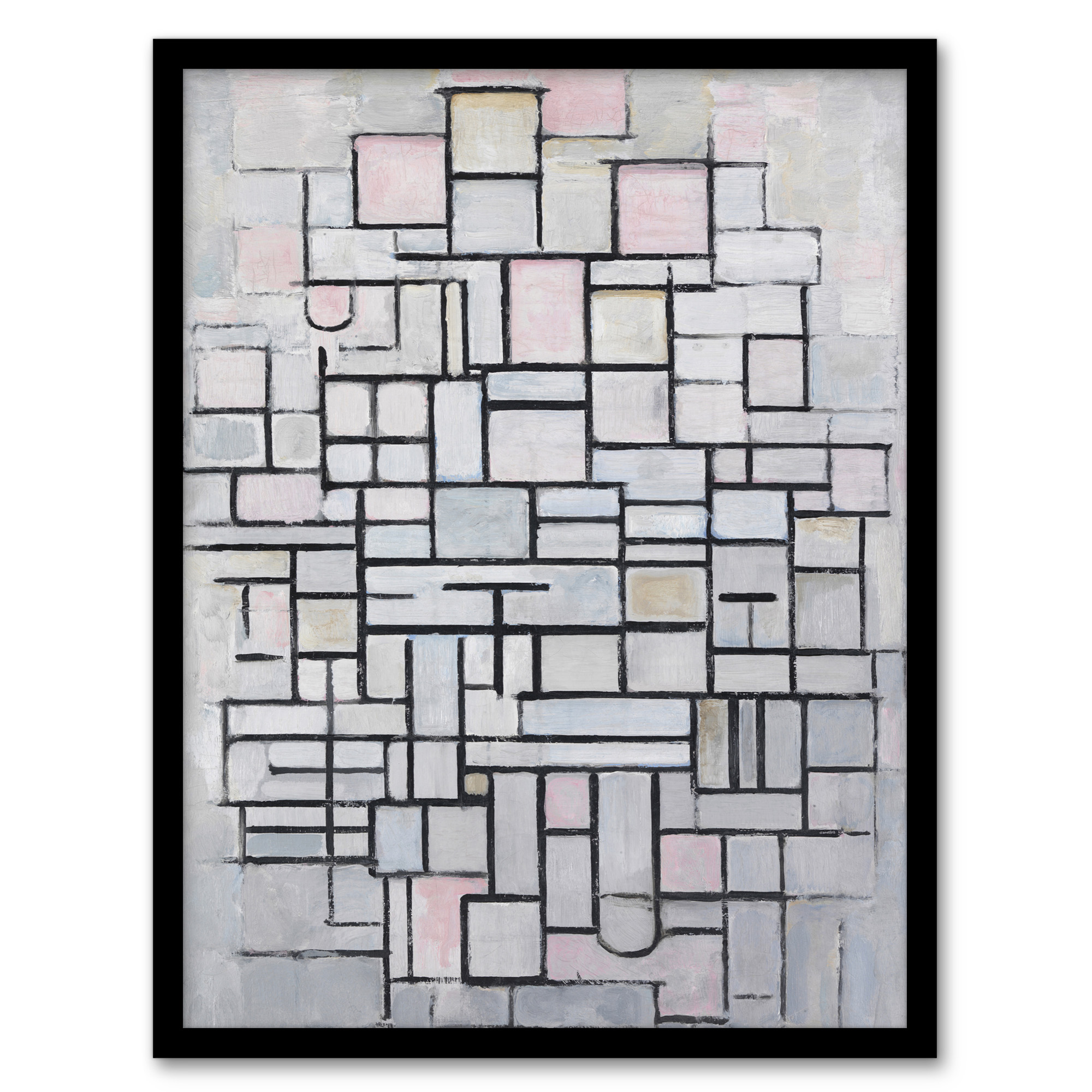 Piet Mondrian Framed Wall Art Composition No IV Abstract Painting Home Décor
