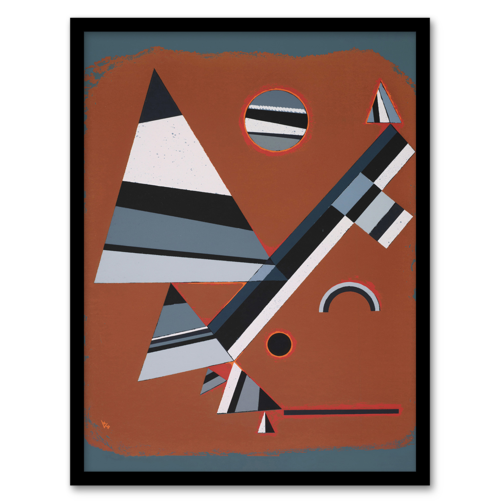 Wassily Kandinsky Framed Wall Art Print Gris Grey Abstract Painting Home Décor - Bild 2 von 9