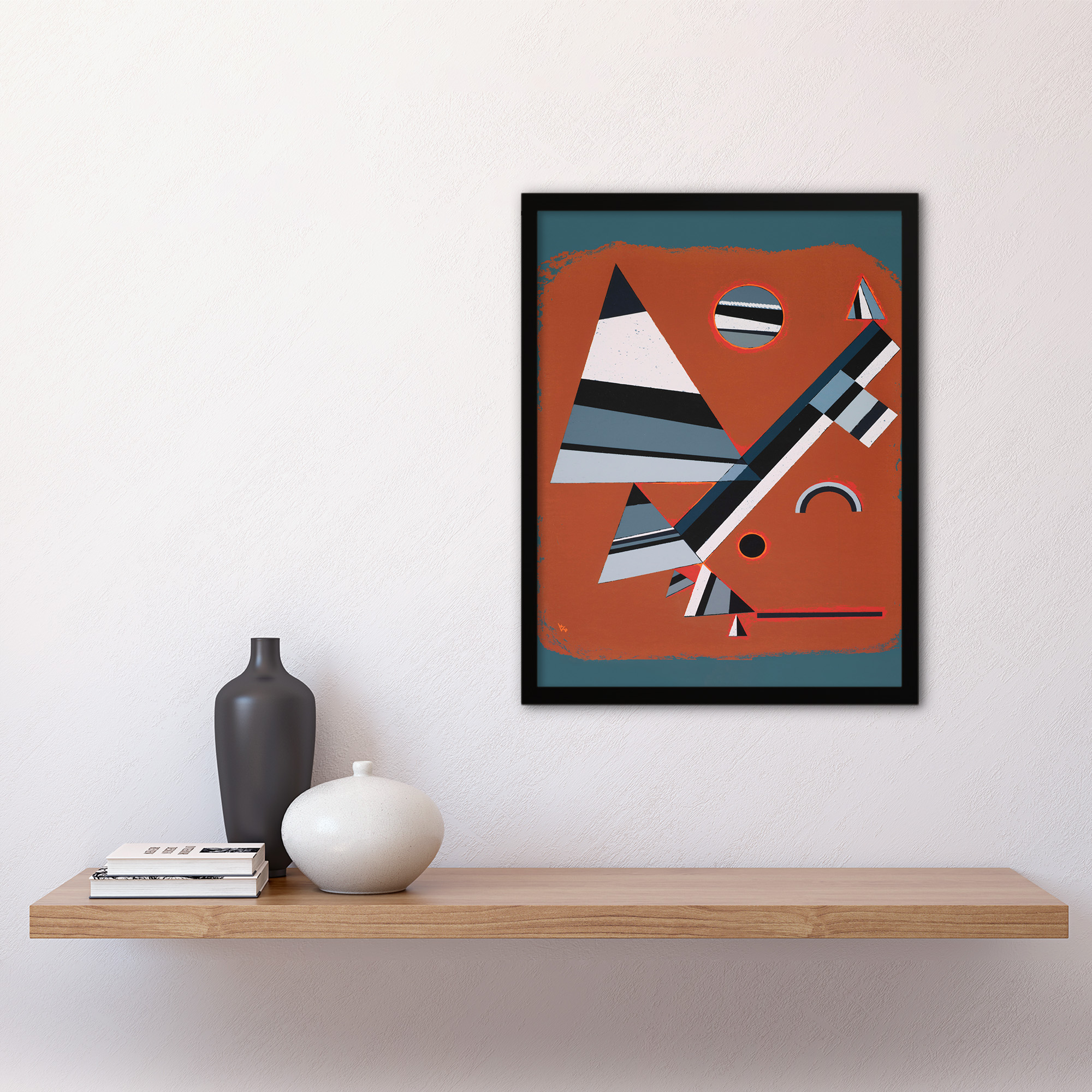 Wassily Kandinsky Framed Wall Art Print Gris Grey Abstract Painting Home Décor - Bild 3 von 9