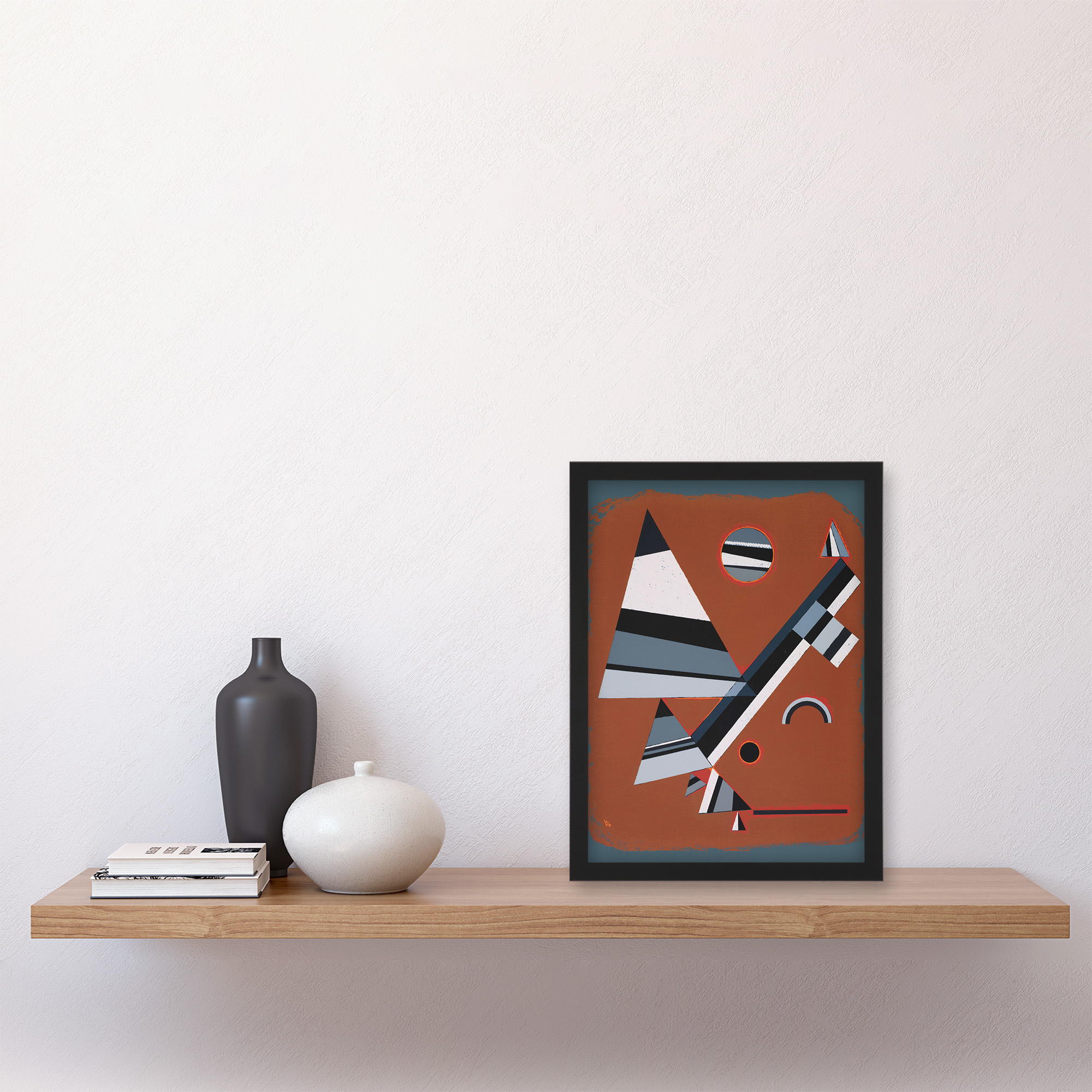 Wassily Kandinsky Framed Wall Art Print Gris Grey Abstract Painting Home Décor - Bild 7 von 9