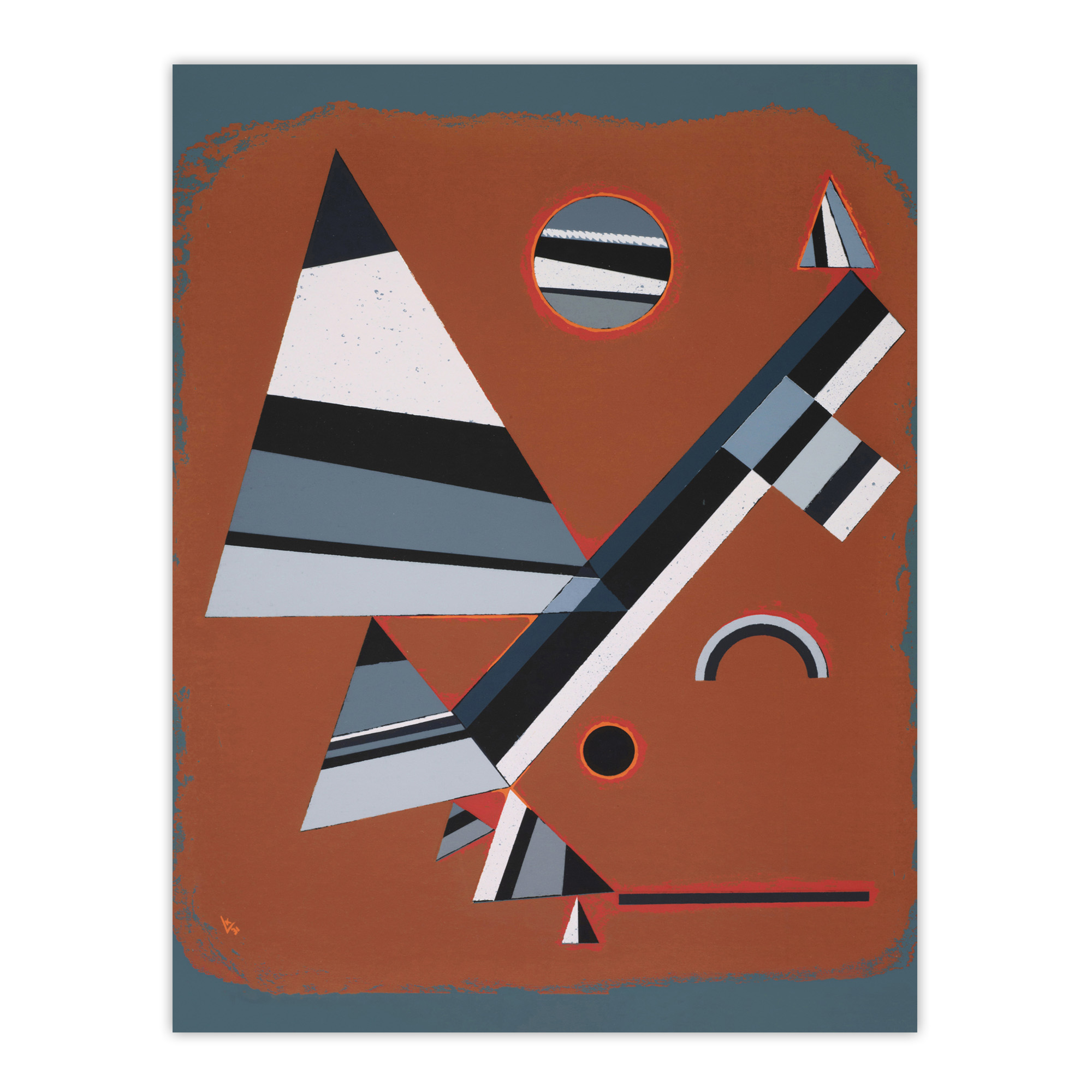 Wassily Kandinsky Framed Wall Art Print Gris Grey Abstract Painting Home Décor - Bild 4 von 9