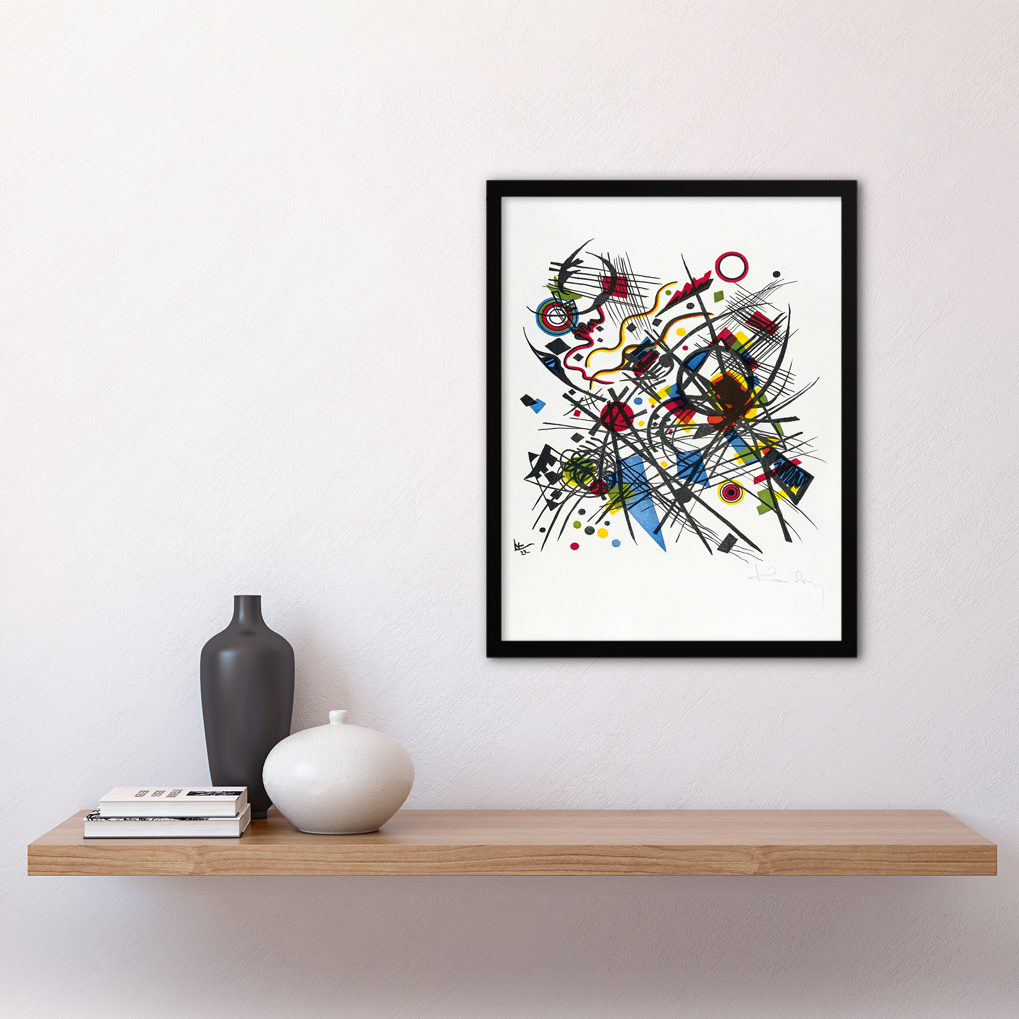 Kandinsky gerahmte Wandkunst Lithographie für das vierte Bauhaus Portfolio Wohndeko - Bild 3 von 9