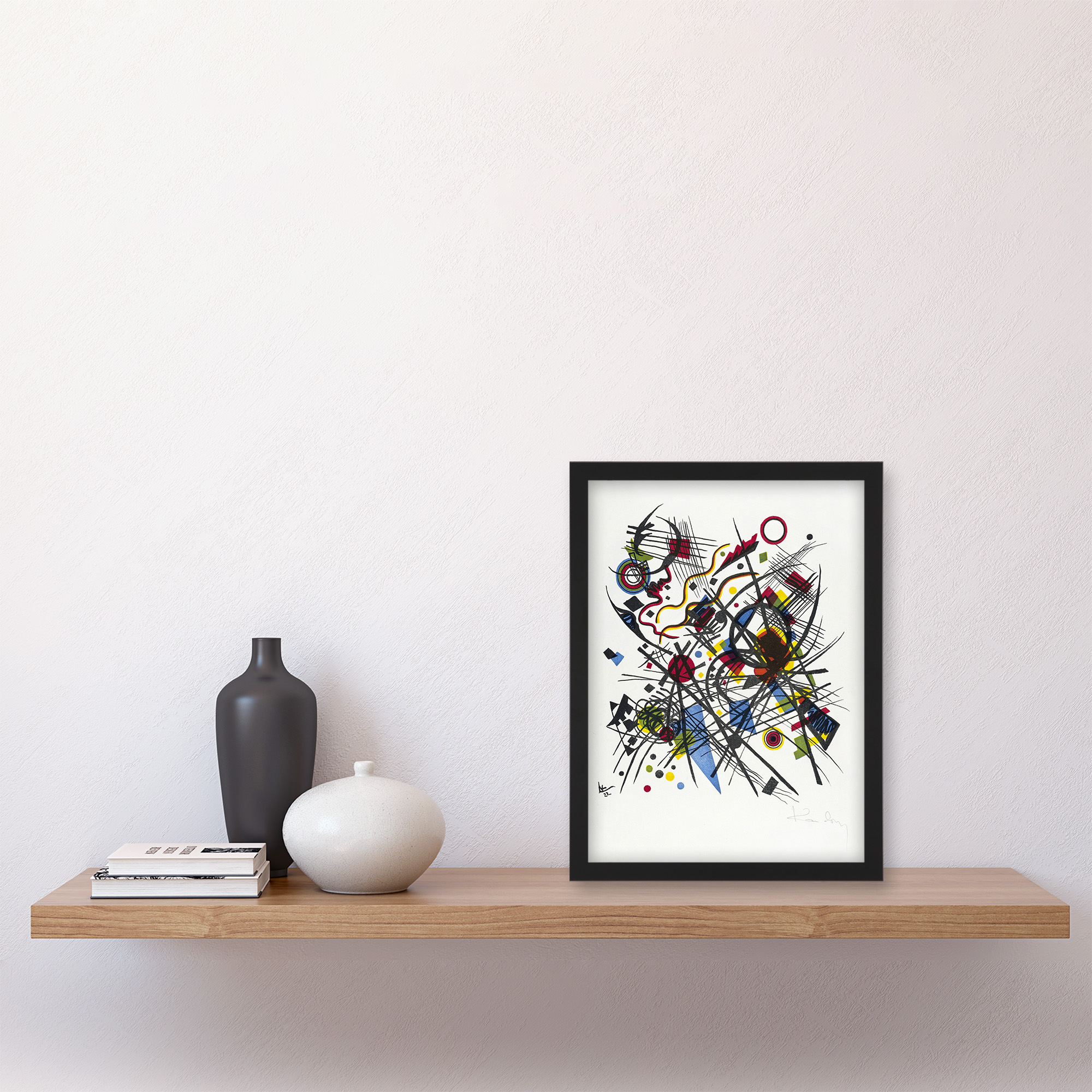 Kandinsky gerahmte Wandkunst Lithographie für das vierte Bauhaus Portfolio Wohndeko - Bild 7 von 9