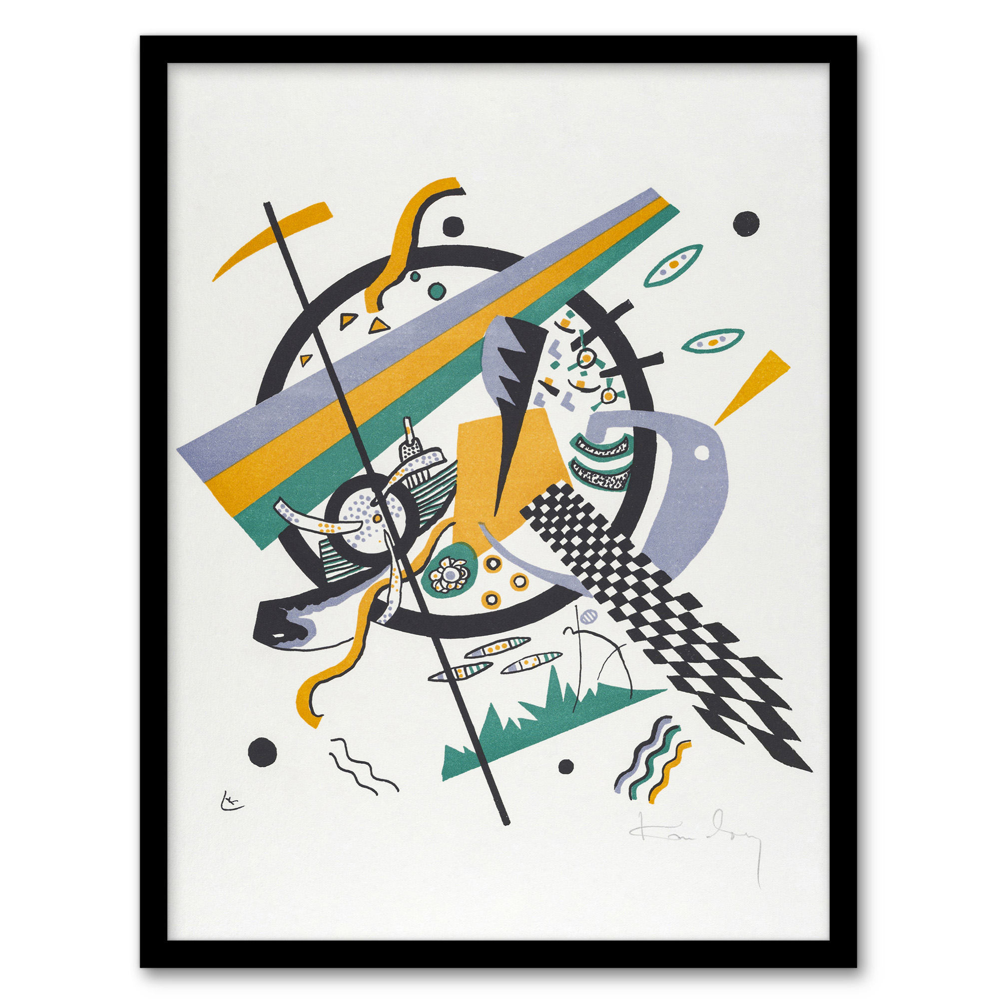 Wassily Kandinsky Framed Wall Art Small Worlds IV Abstract Painting Home Décor