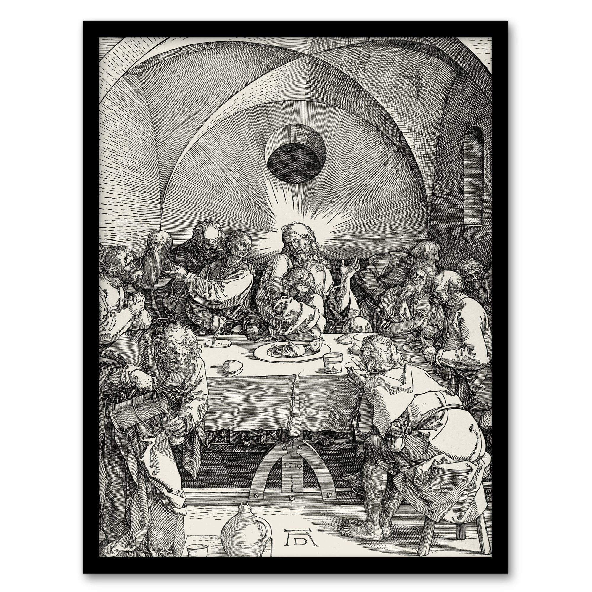 Albrecht Durer Large Passion Series The Last Supper Framed Wall Art Print A3/A4