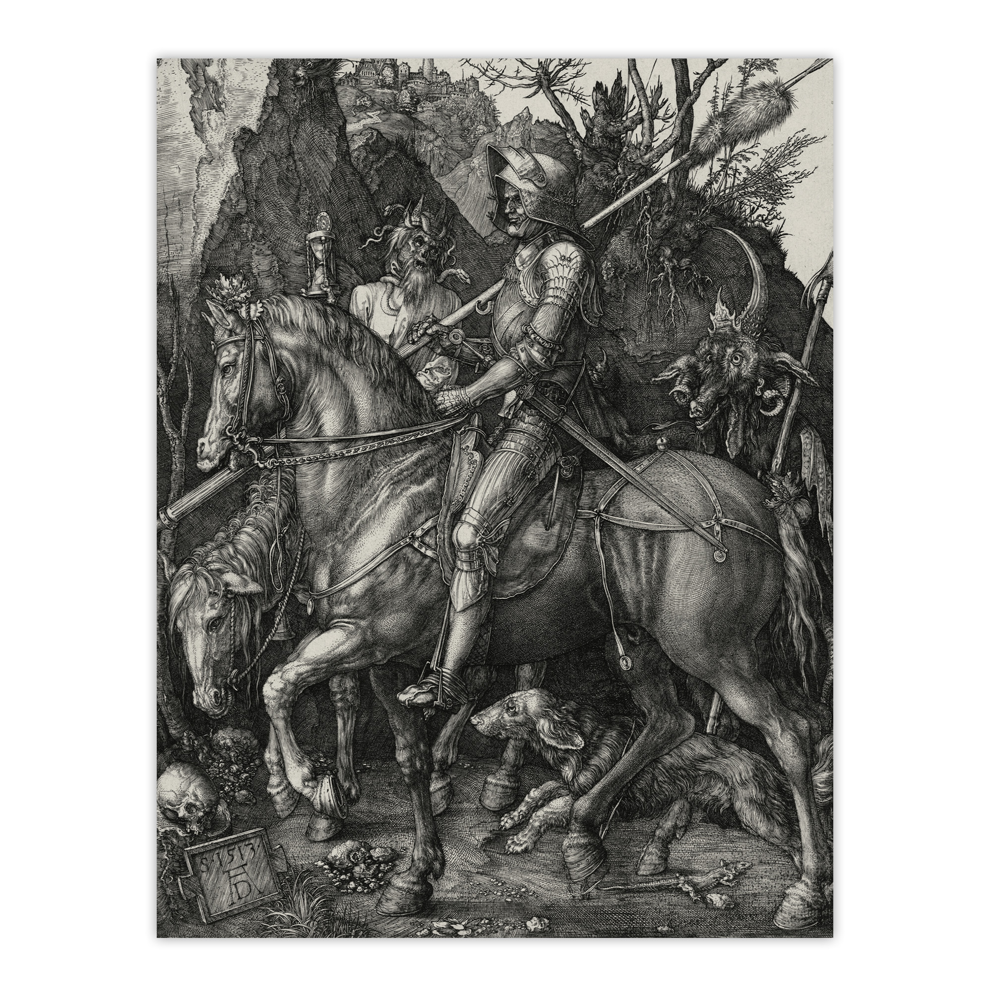 Knight Death and the Devil Albrecht Durer Wall Art Poster Print