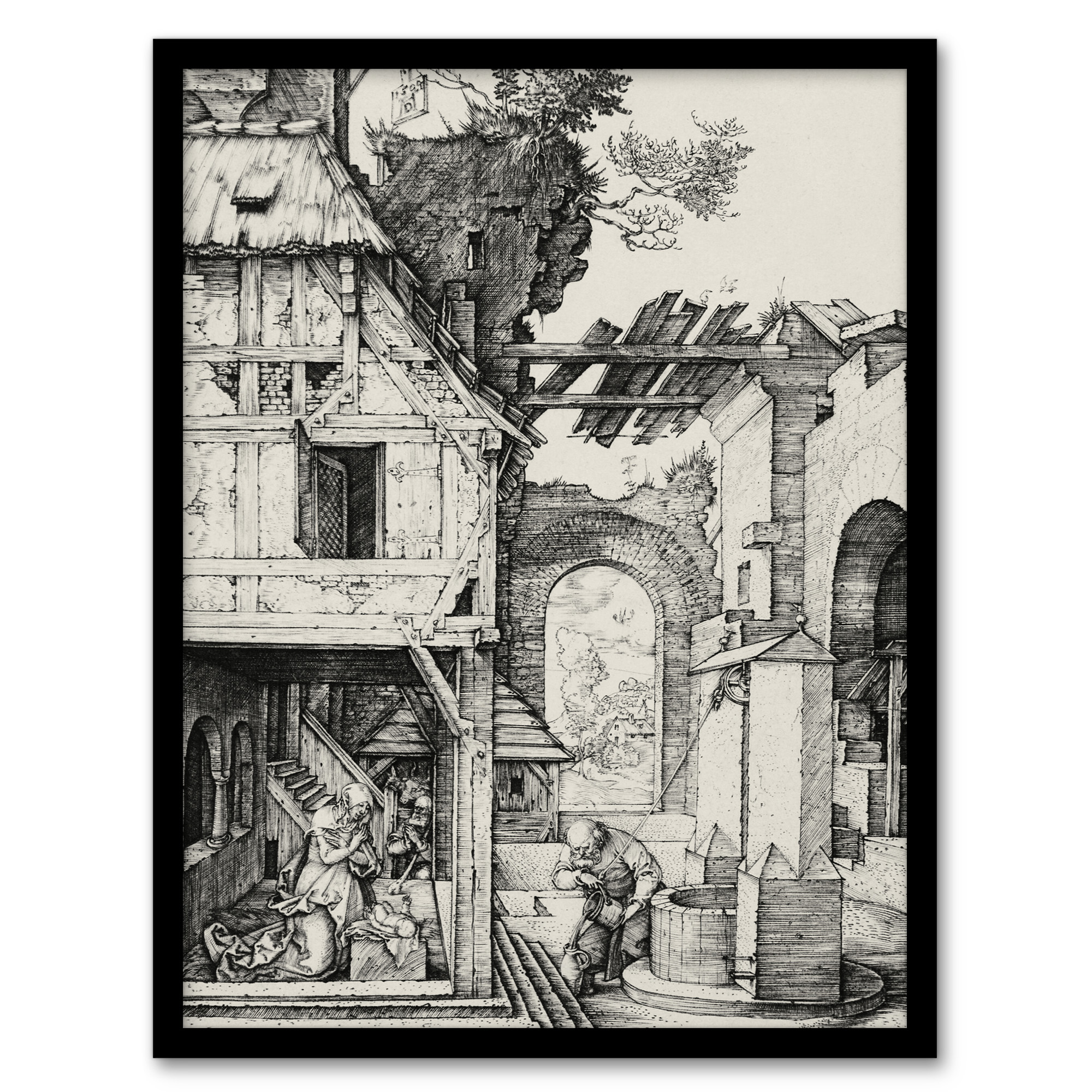 The Nativity Birth of Jesus Albrecht Durer Wall Art Poster Print