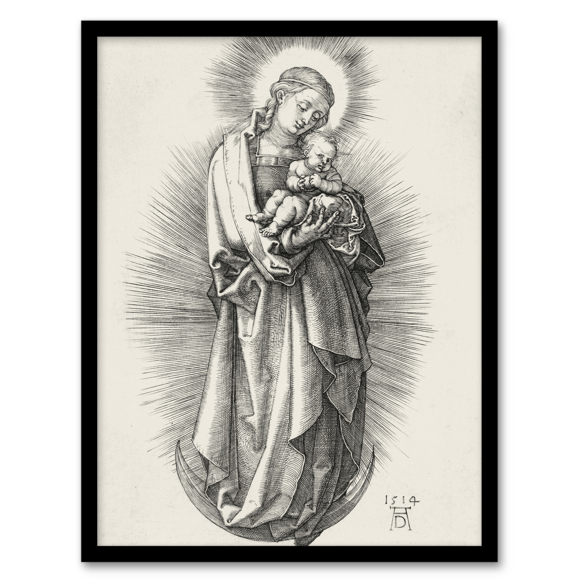 The Virgin on the Crescent Moon Durer Wall Art Poster Print
