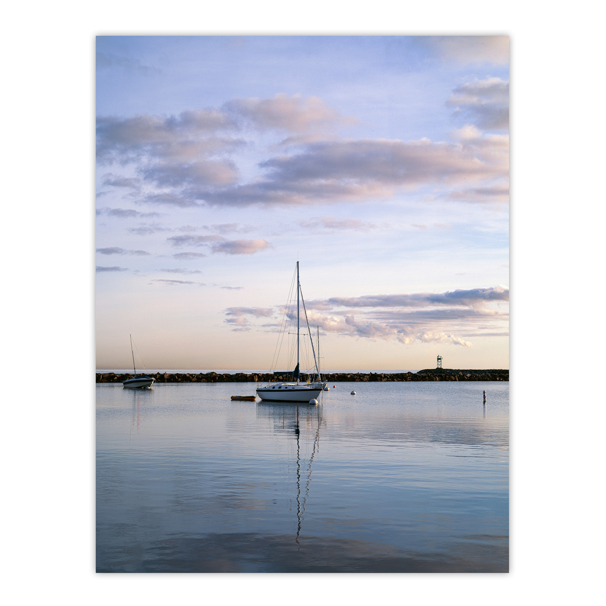 Sunset off the shore of Block island Highsmith Wall Art Poster Print