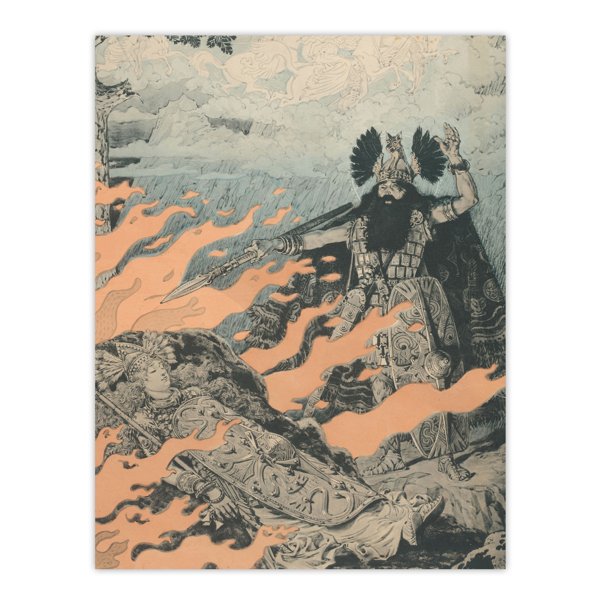 Poster for the Valkyrie Opera by Wagner Grasset Wall Art Poster Print