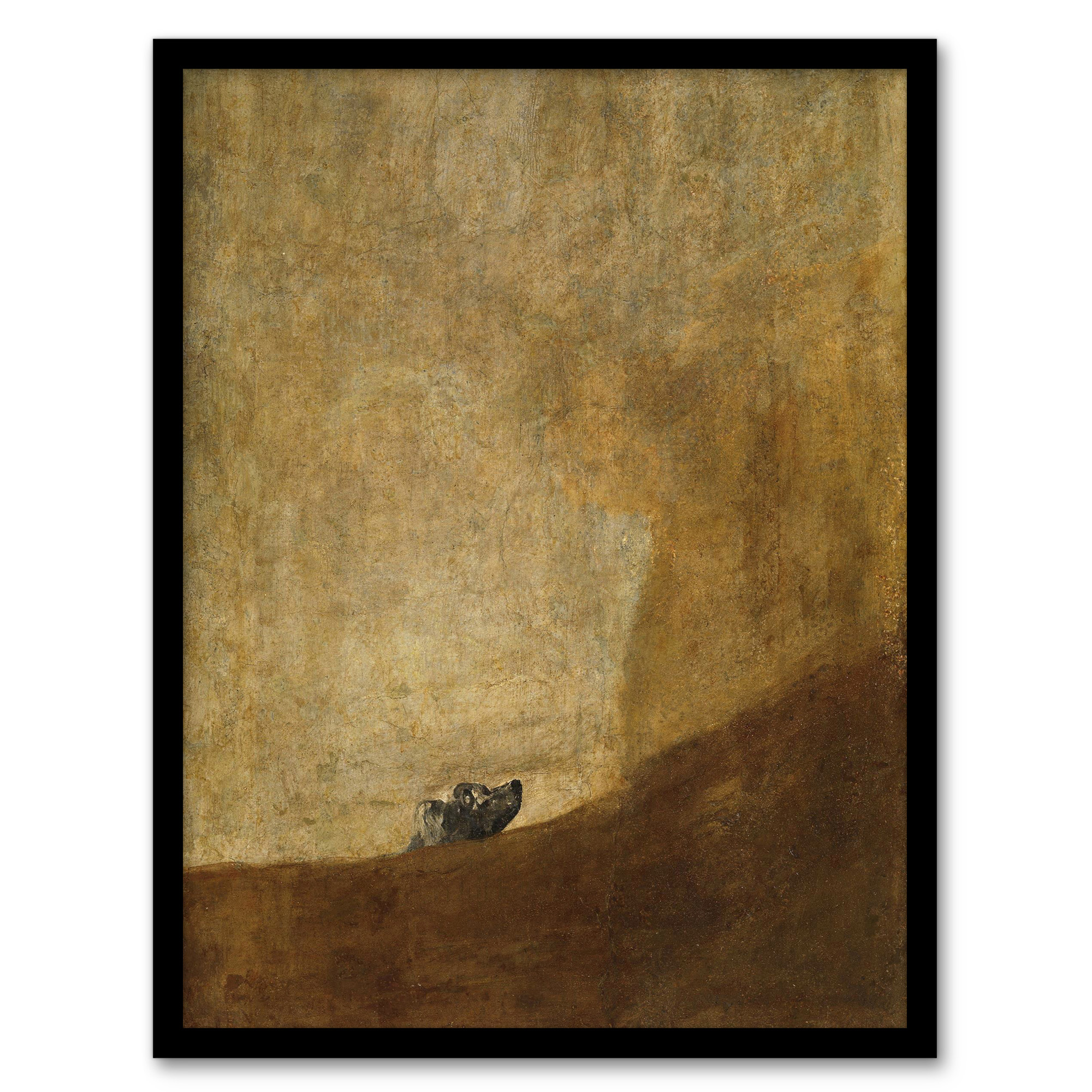 Francisco Goya Le Chien The Dog Oil Painting Framed Wall Art Picture Print A3/A4